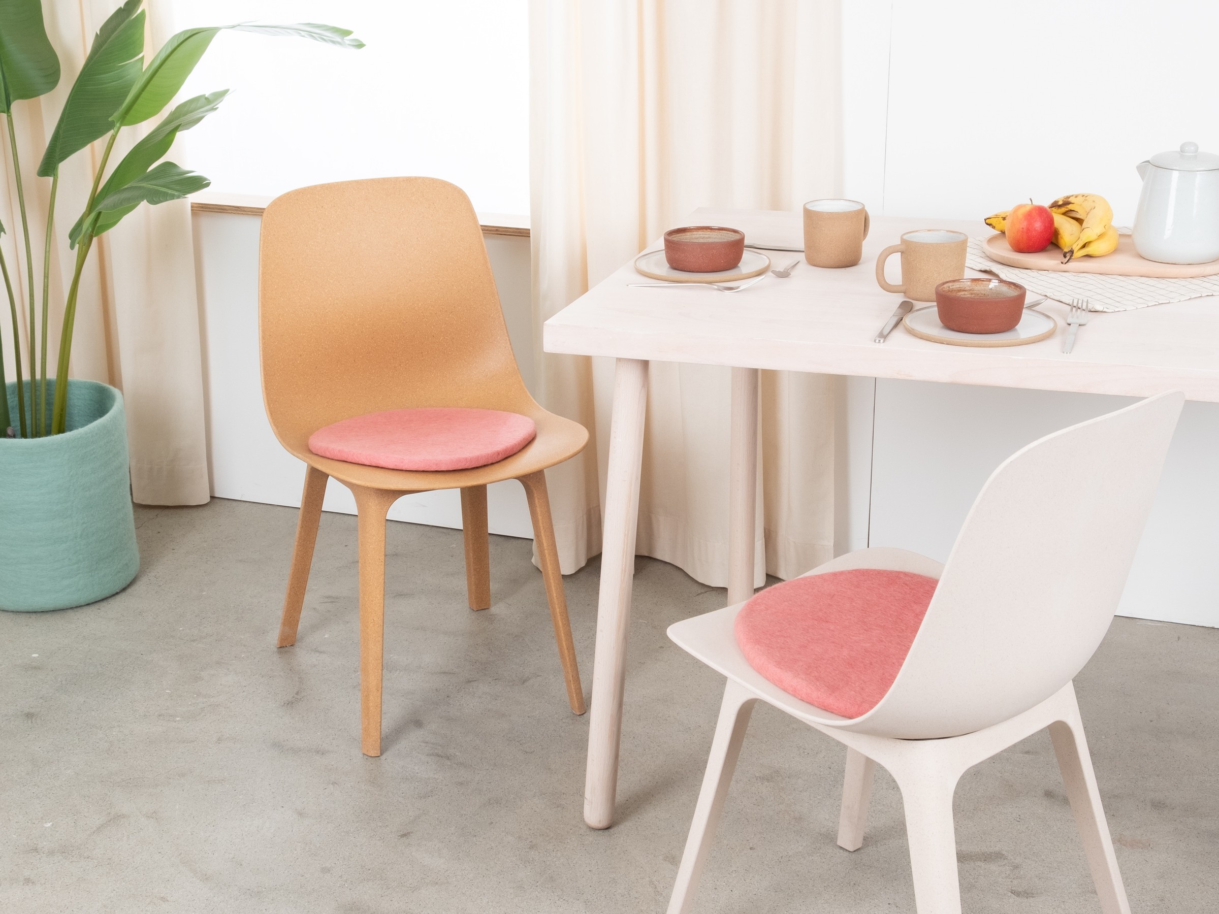 myfelt Vera Filz-Sitzauflage Korallenrosa Ø 36 cm