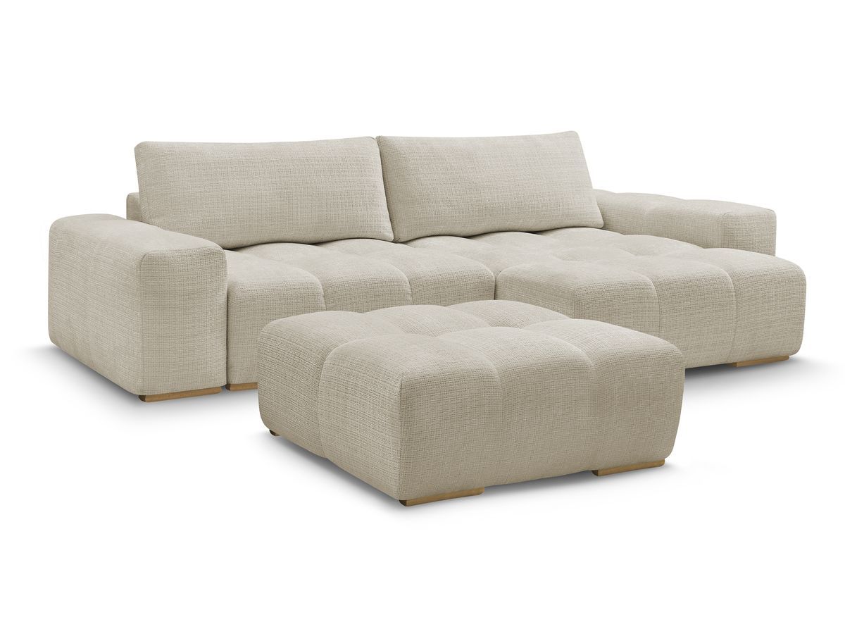 Bobochic Anakin Ecksofa mit Pouf, 2 Kissen
