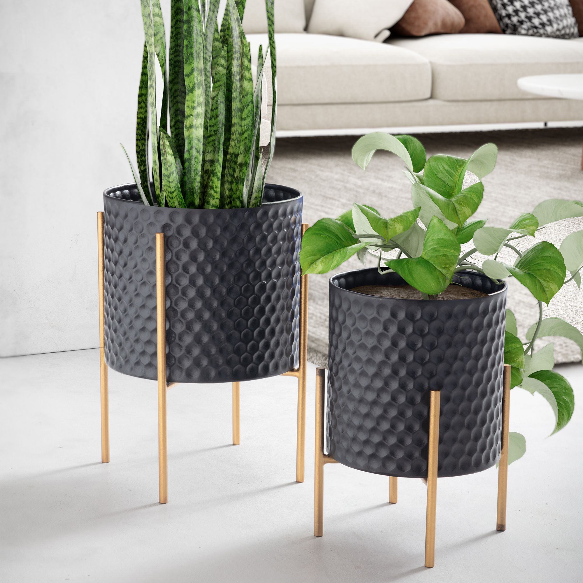 Blumentopf Bessaker Schwarz