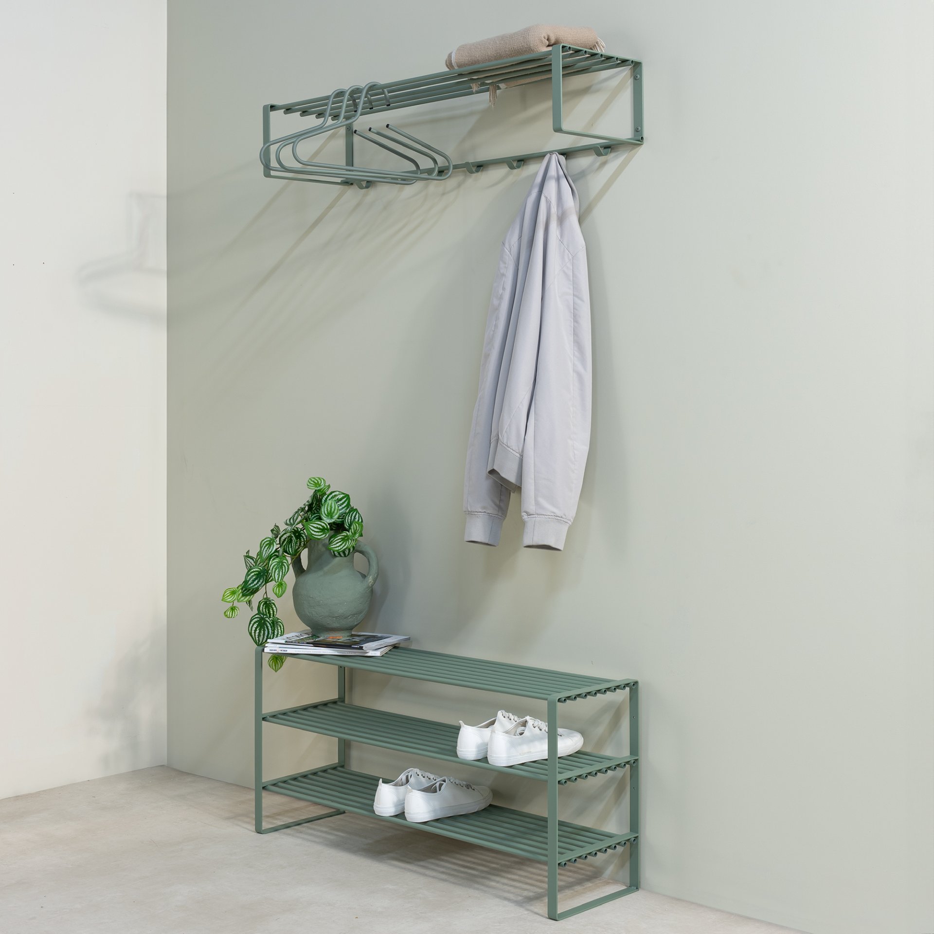 Spinder Design Wandgarderobe Rex 2 XL (100 cm) Dusty Green