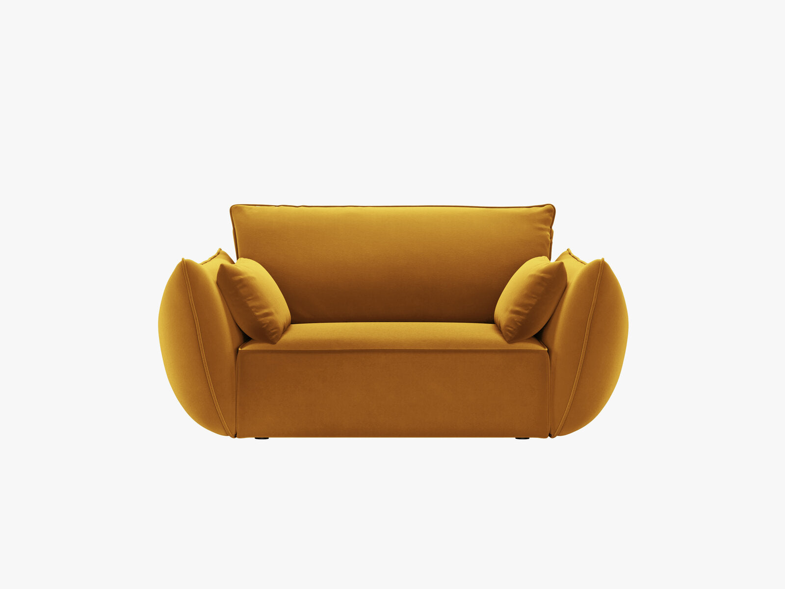 Micadoni Sessel Kaelle 1-Sitzer Samt Bluvel Gelb