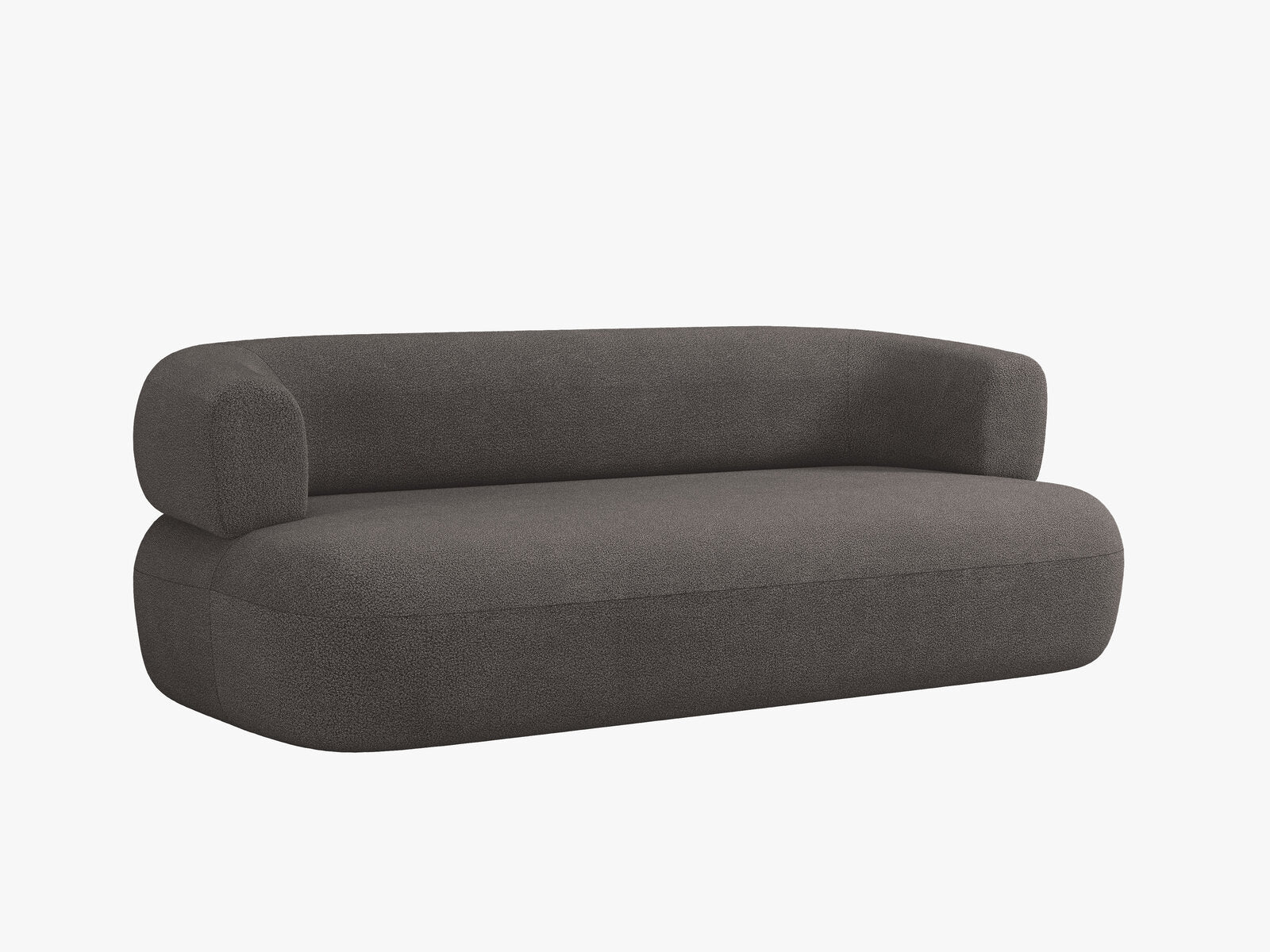 Micadoni Sofa Jenny 2-Sitzer Boucle Now or Never Grau