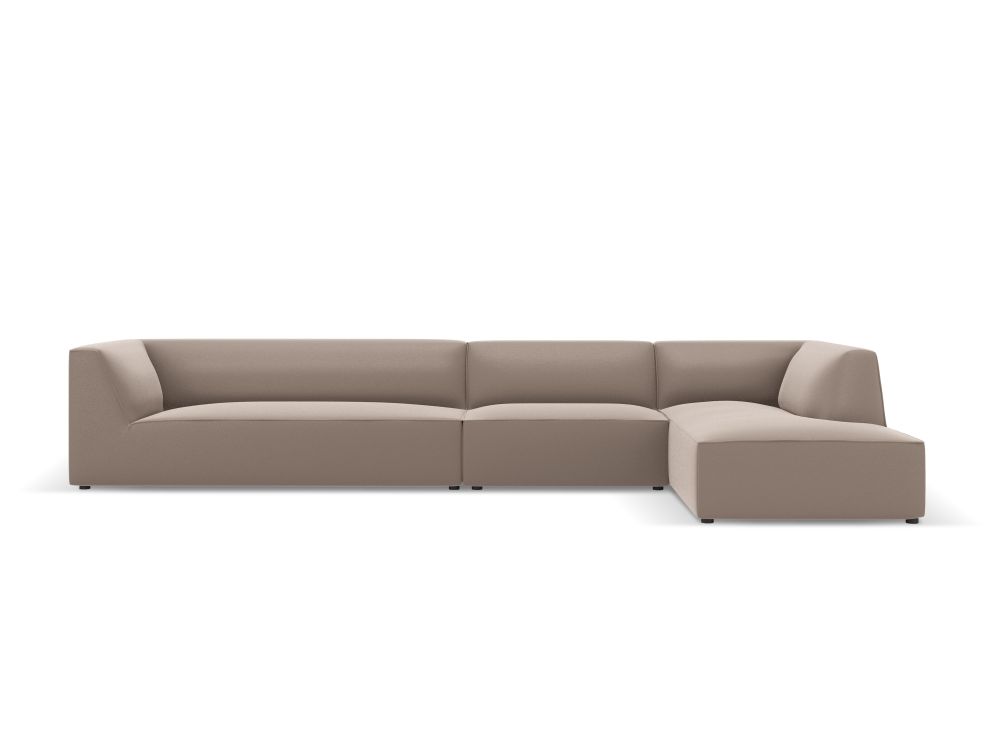Cosmopolitan Design Ecksofa Siena 5-Sitzer Kunstleder Pacifico Hellbraun Rechts