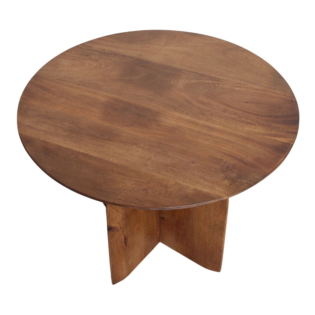 Raw Materials Bullnose Beistelltisch aus Mangoholz Cross Ø 55cm