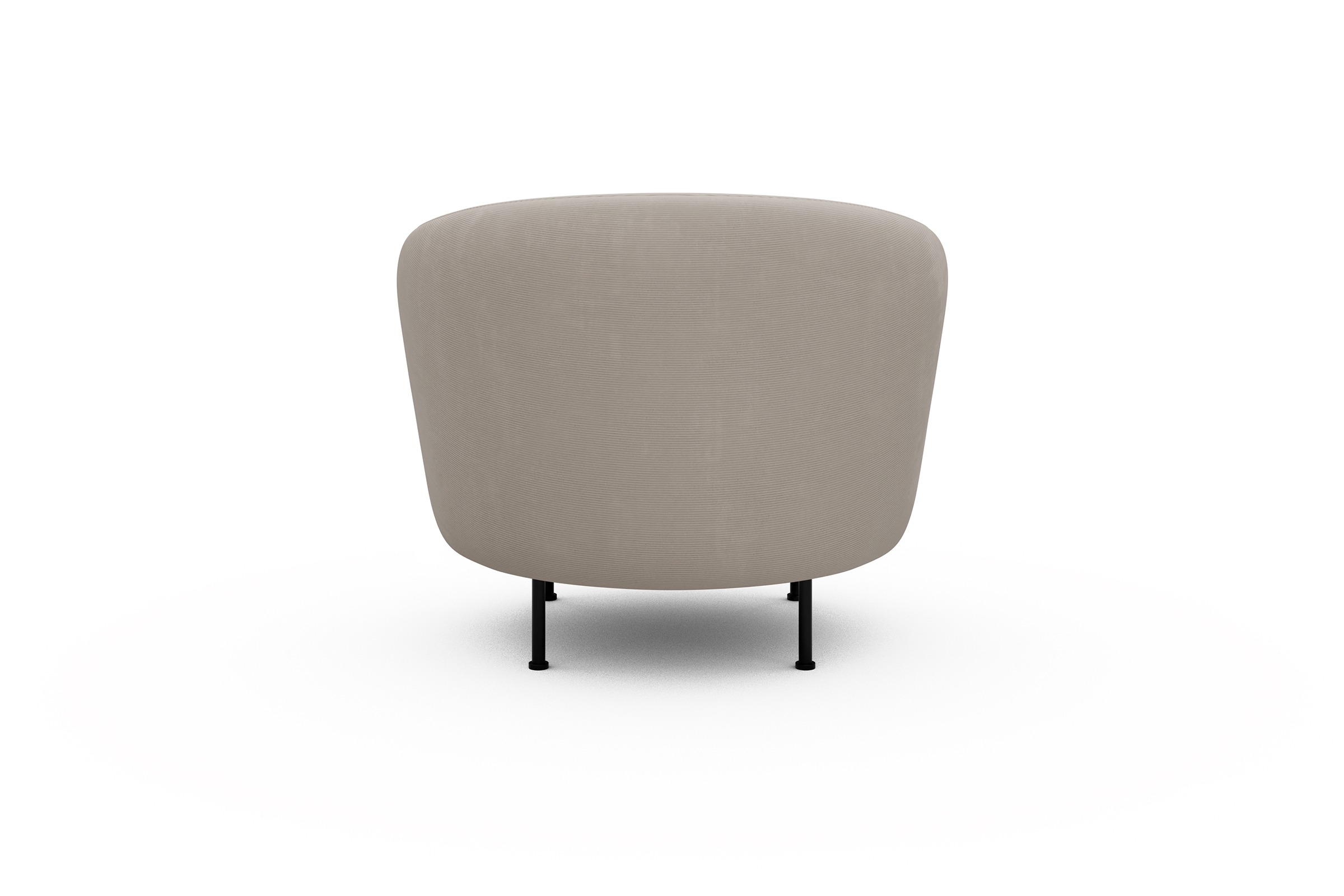 Sessel Ronda Metallbeine Schwarz Cordufine-Off-White