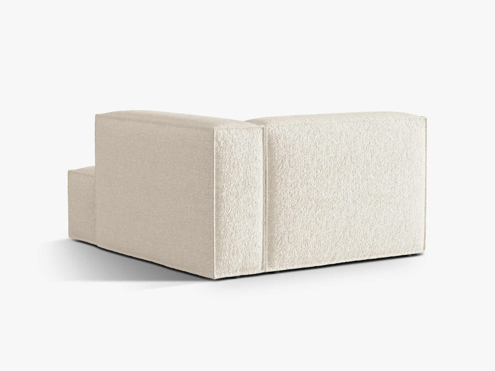 Micadoni Recamiere Nuria 1-Sitzer Rechts Boucle Elfenbein