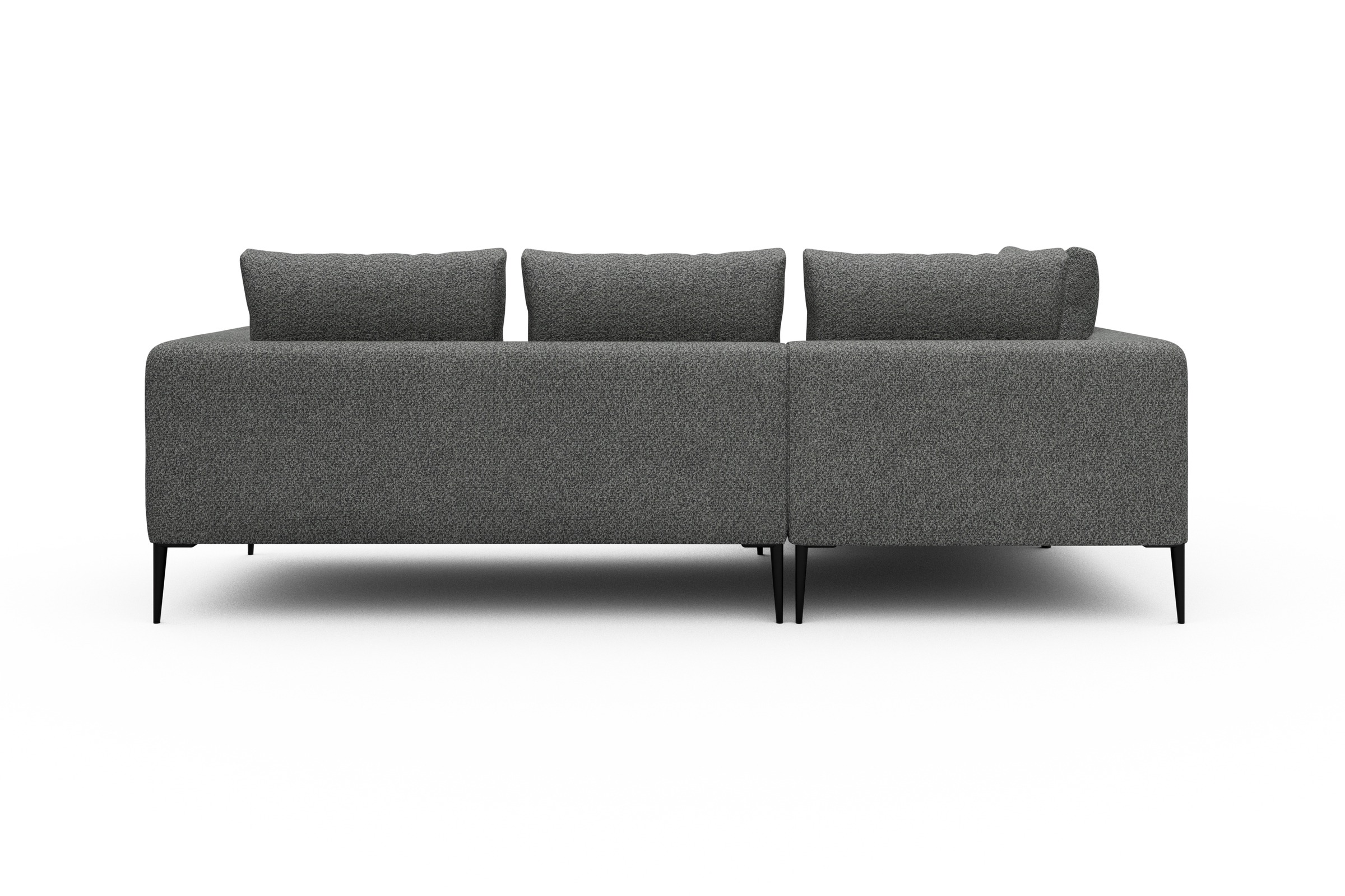 Ecksofa Paul Relax-Ecke links mit 2-Sitzer Vanora-Warm-Grey