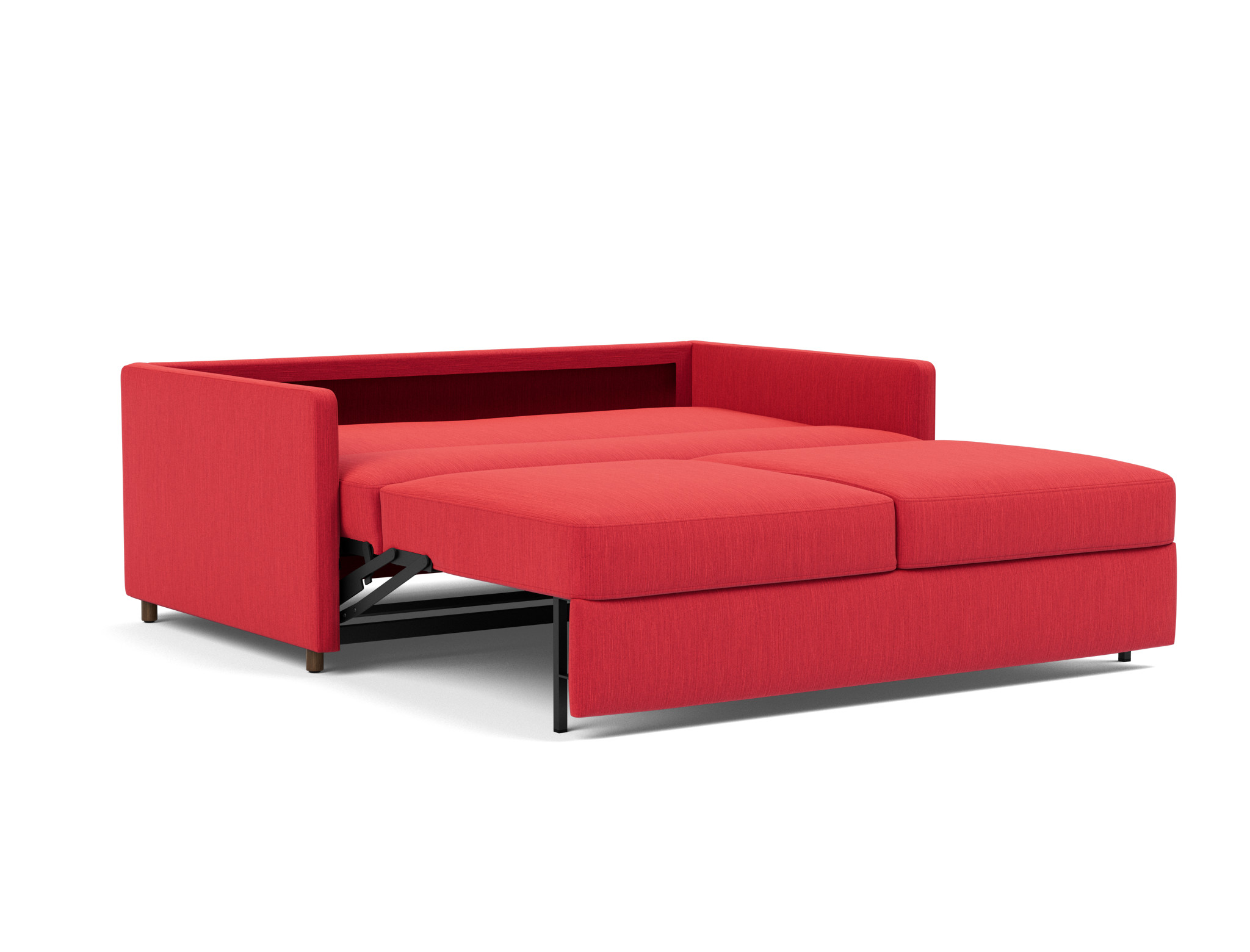 Schlafsofa Neah mit Slim-Armlehnen 160 Flachgewebe Elegance 511-Red