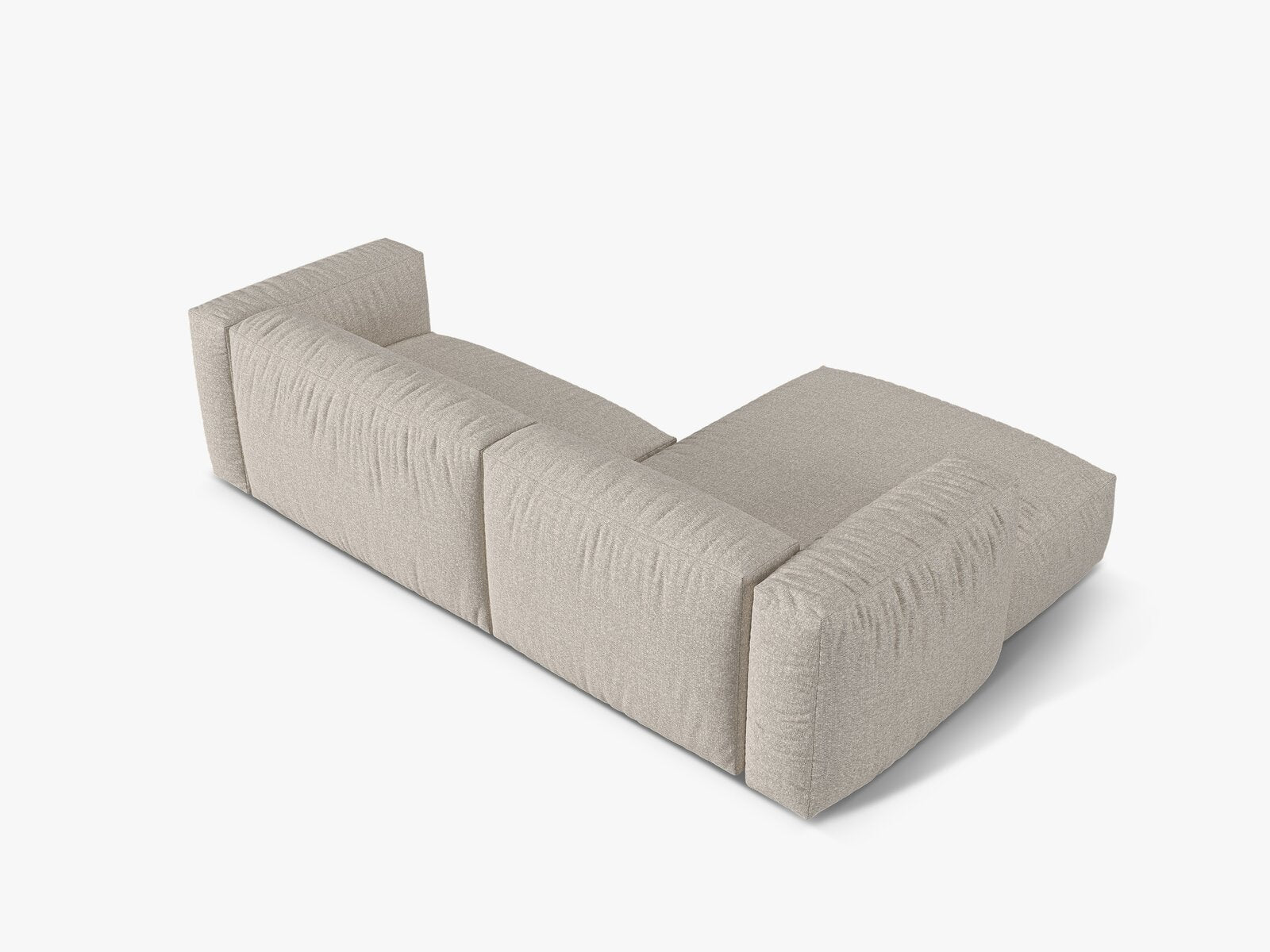 Micadoni Ecksofa Martina 2-Sitzer Links Boucle Monet Beige