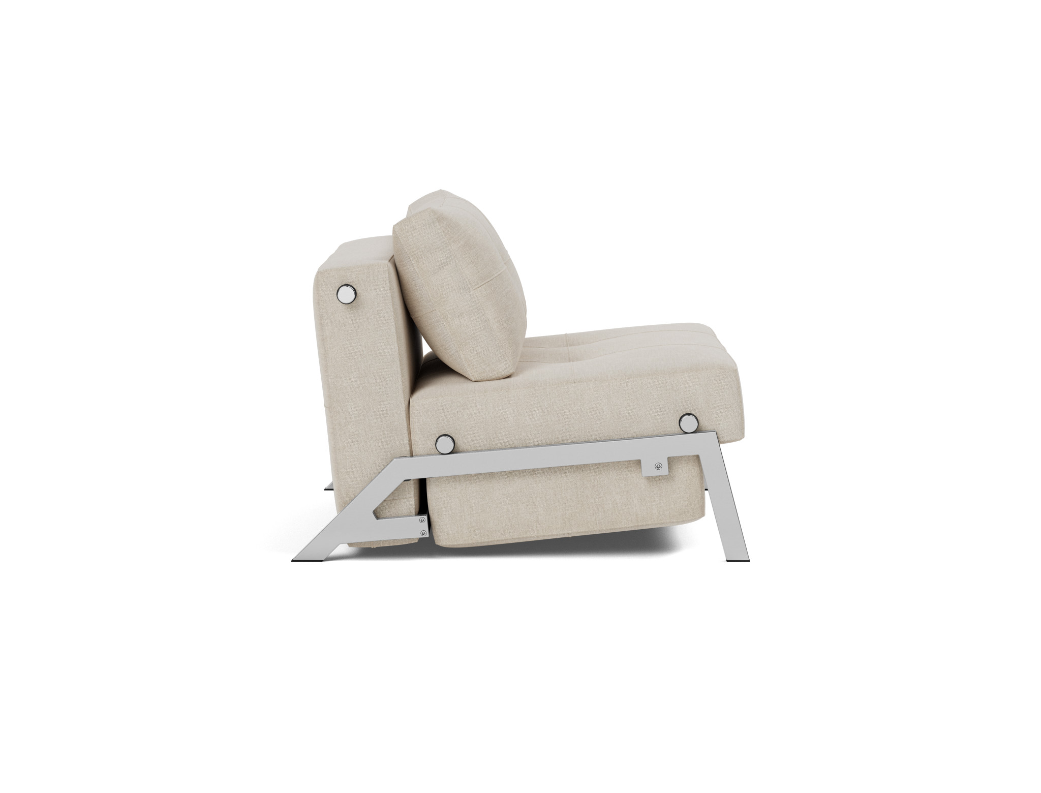 Schlafsessel Cubed 90 Flachgewebe Phobos 586-Latte Beine Chrom