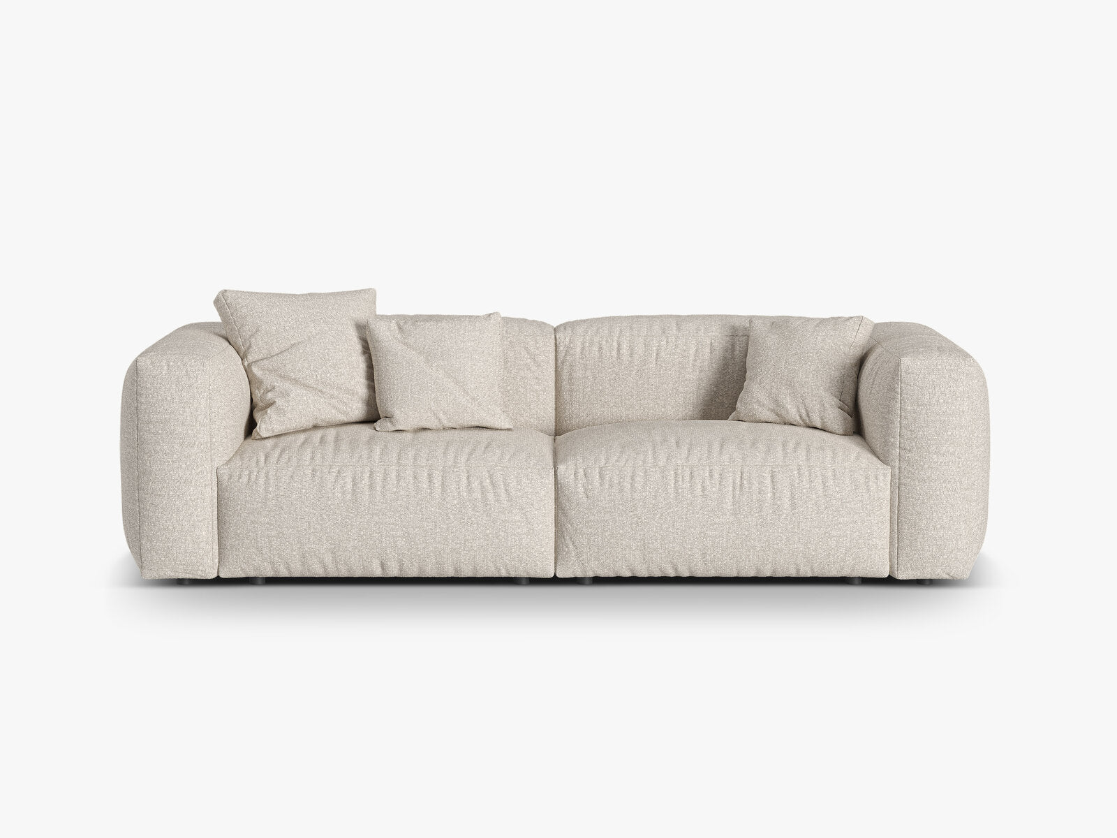 Micadoni Sofa Martina 3-Sitzer Boucle Monet Beige