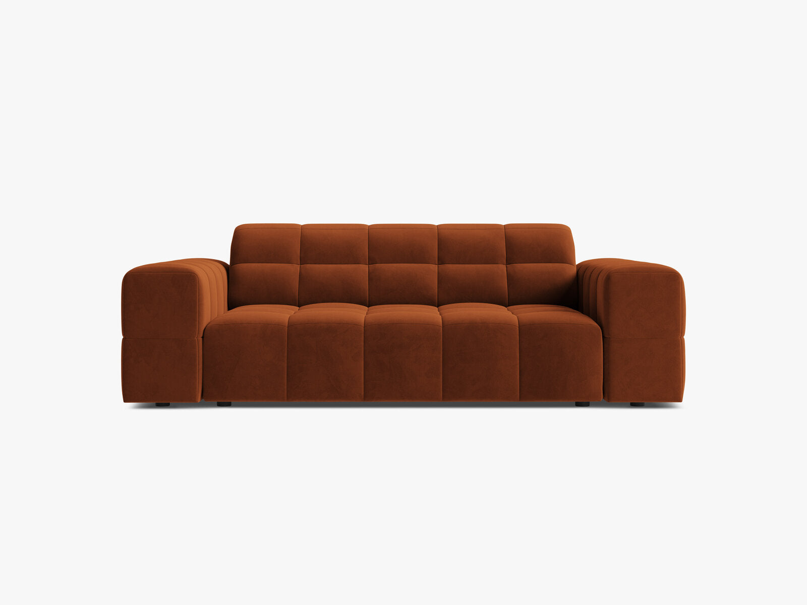 Micadoni Jennifer Sofa 2-Sitzer Samt Bluvel Terrakotta