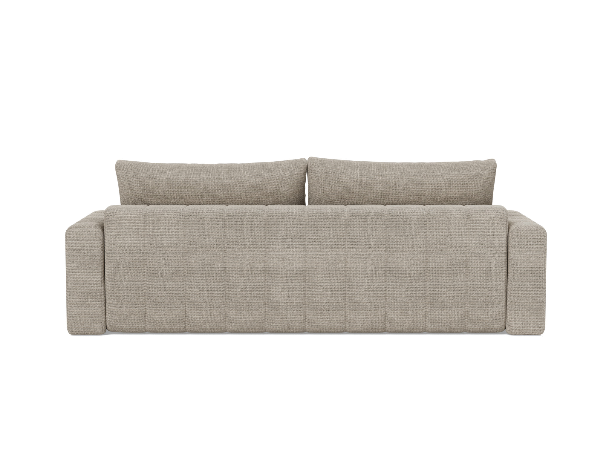 Schlafsofa Akello mit Armlehnen Strukturierter Stoff Kenya 579-Gravel