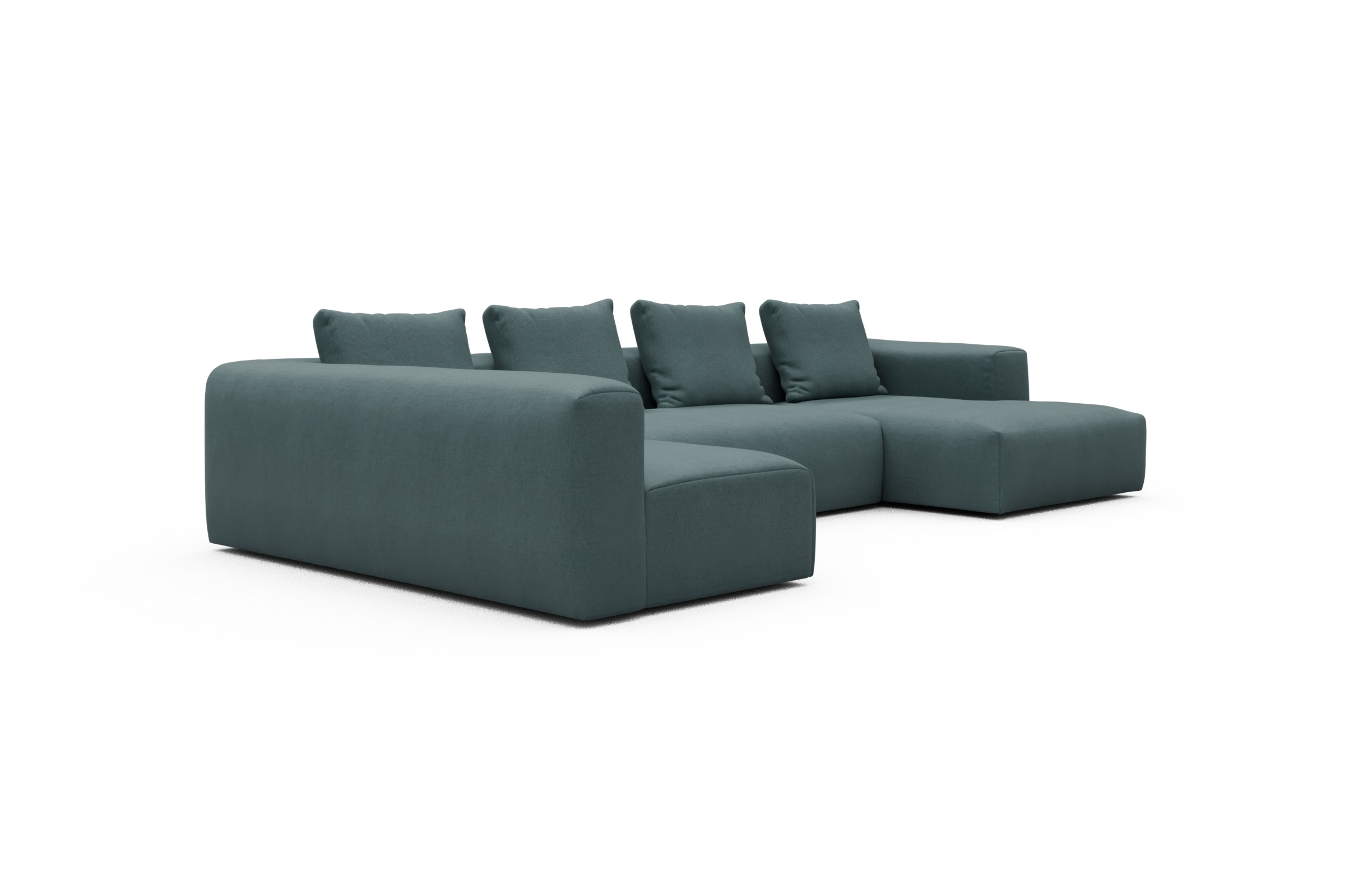 Wohnlandschaft Fred Chaiselongue rechts mit 2-Sitzer und lange Armlehne links Satya-Niagara