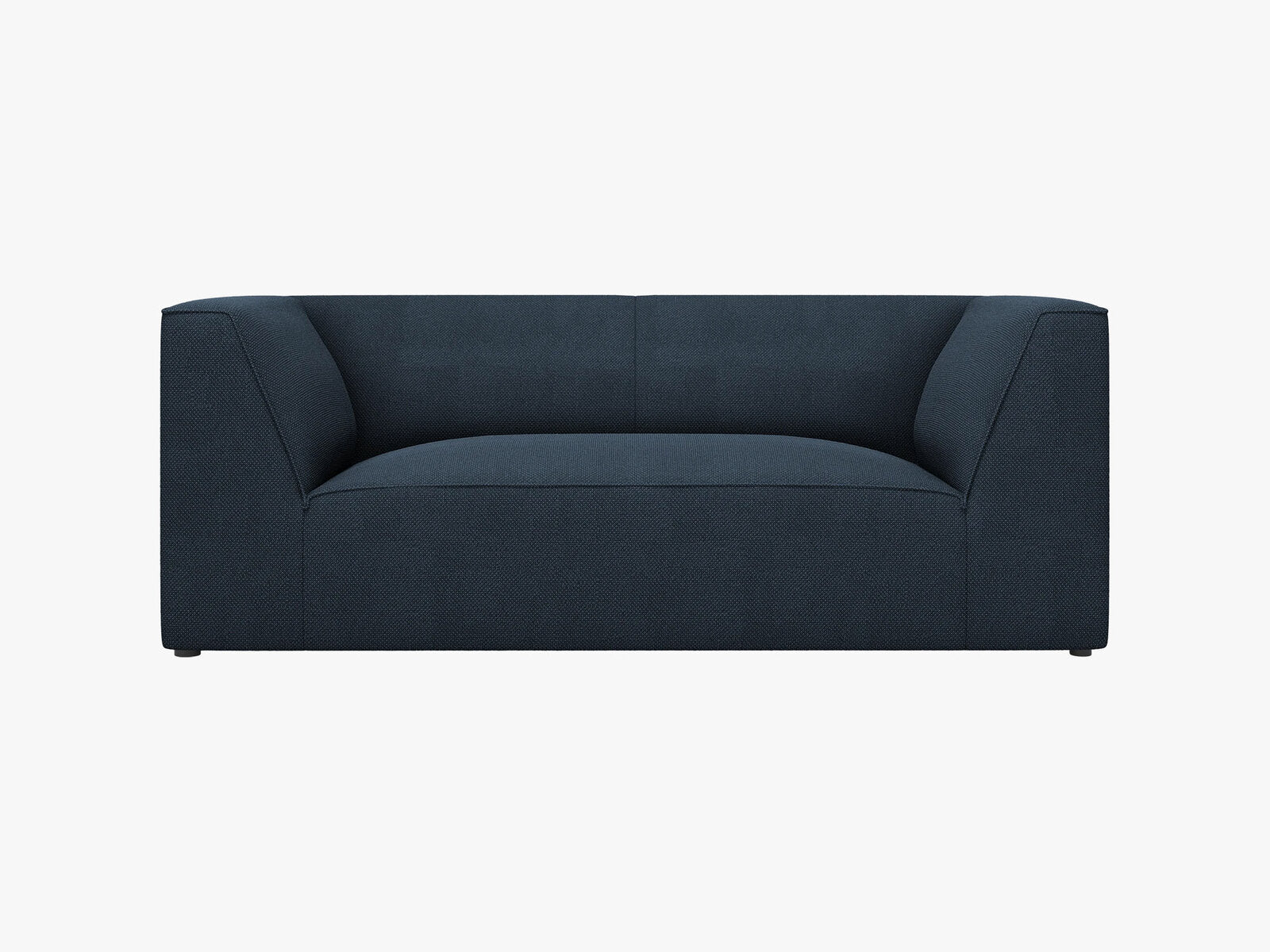 Micadoni Sofa Ruby 2-Sitzer Strukturierter Stoff Ottawa Marineblau