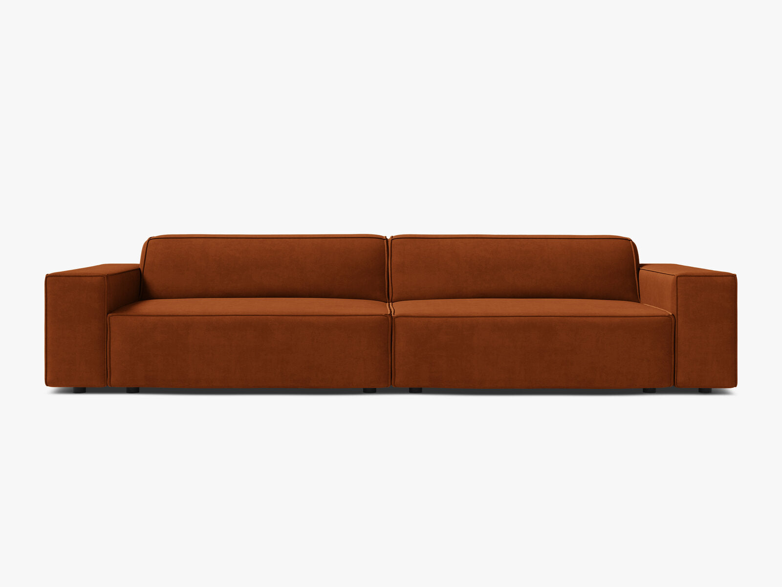 Micadoni Sofa Jodie 4-Sitzer Samt Bluvel Terrakotta