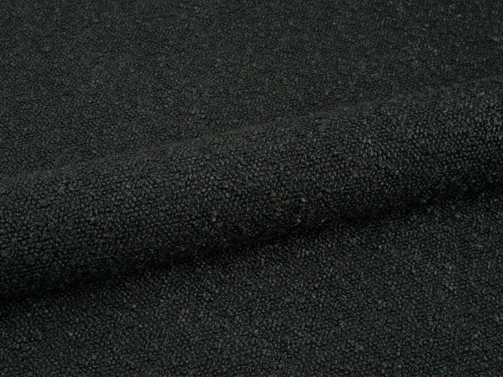 Micadoni Stauraumbett mit Kopfteil Aveline Boucle Baloo Schwarz 160x200