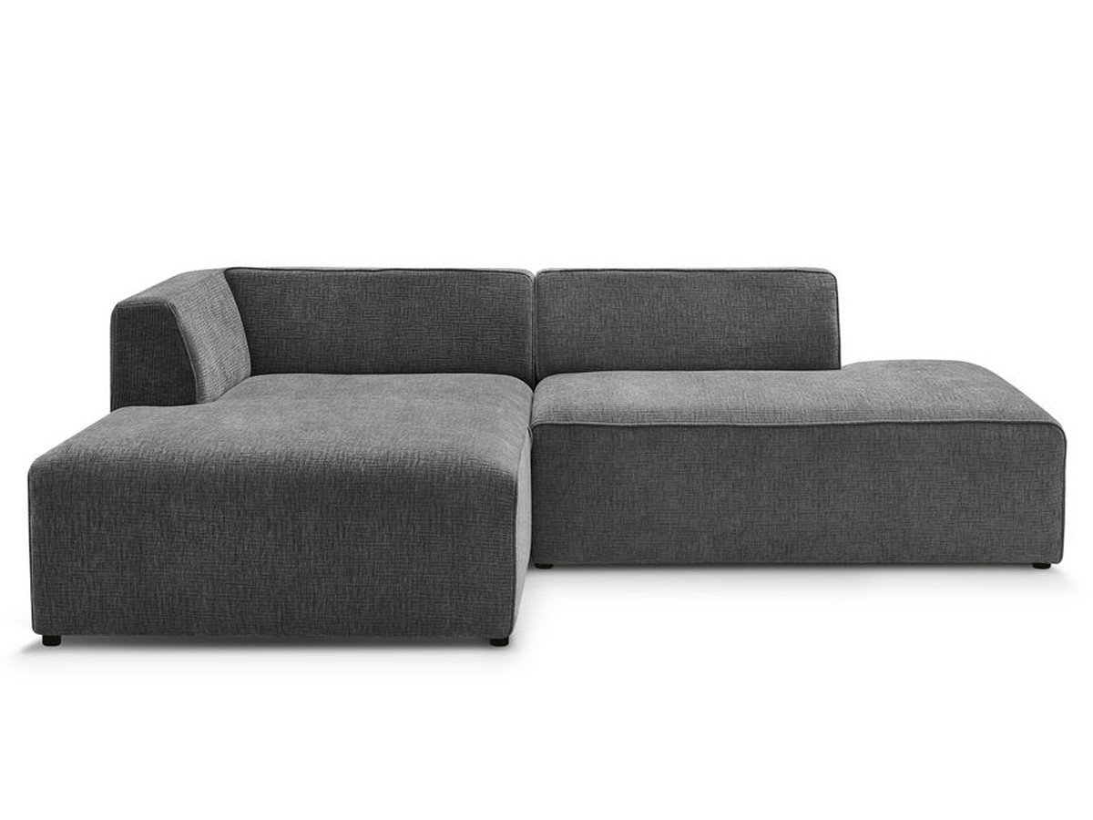 Bobochic Megeve Ecksofa Strukturstoff Dunkelgrau Ecke links