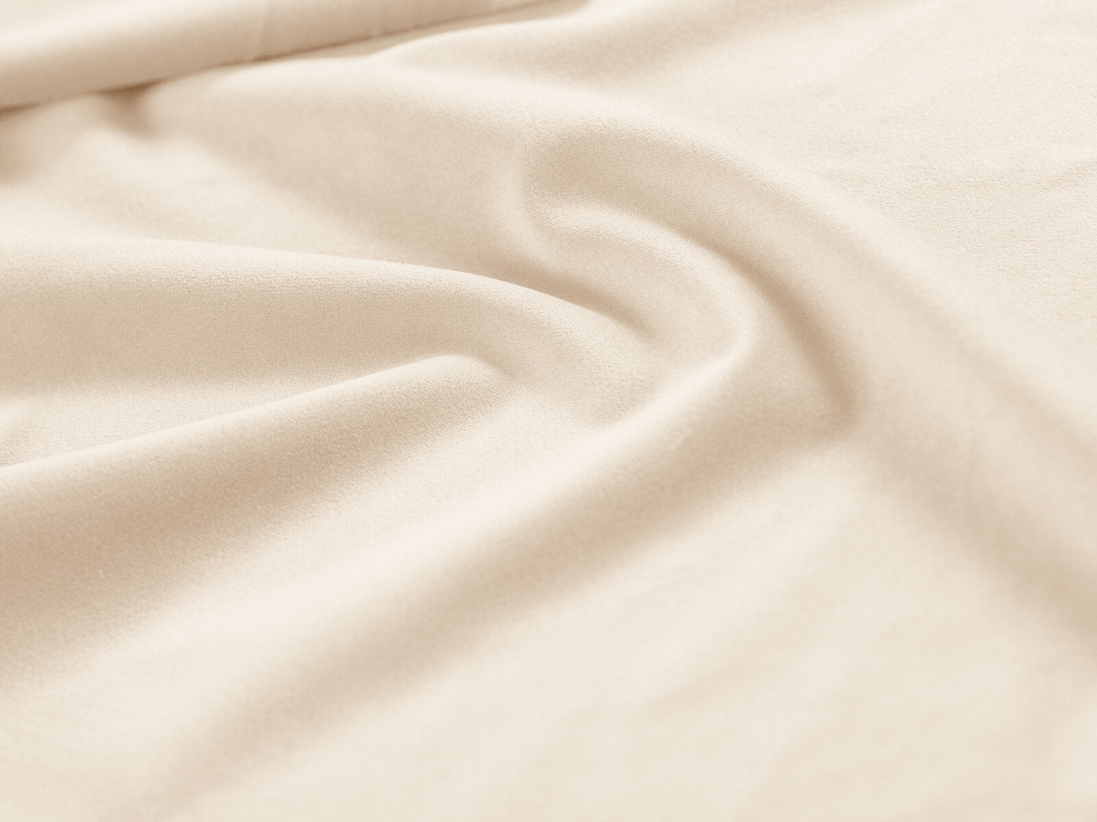Micadoni Bett Kelp mit Doppelkopfteil Samt Bluvel Helles Beige