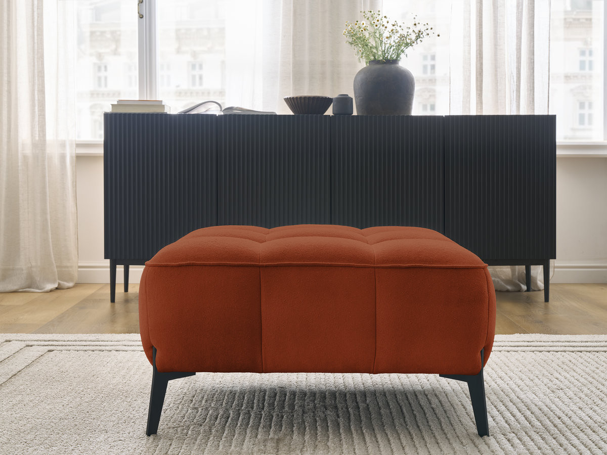 Bobochic Anis Pouf Strukturstoff Orange