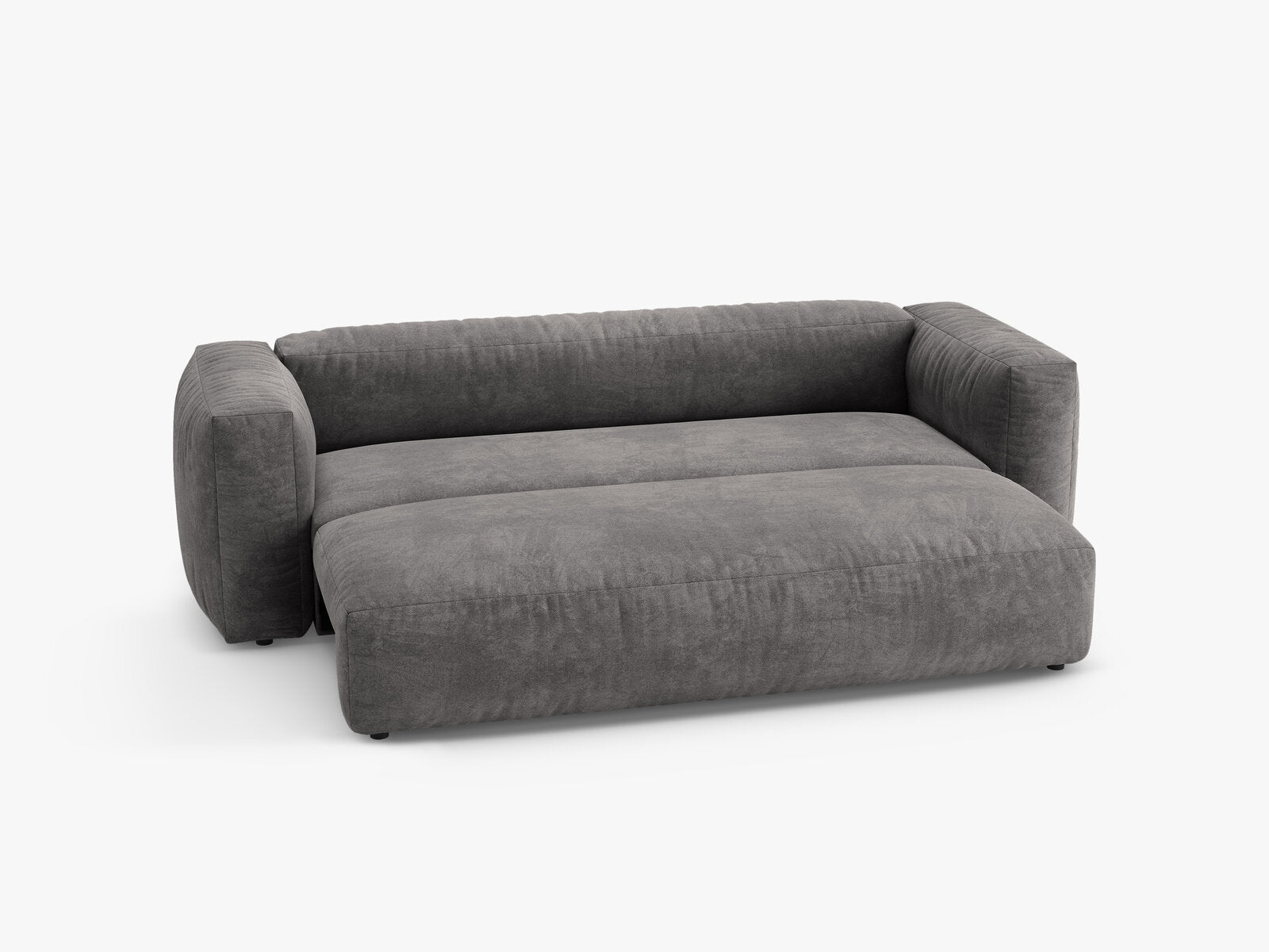Micadoni Martina Schlafsofa 3-Sitzer Samt Vogue Grau