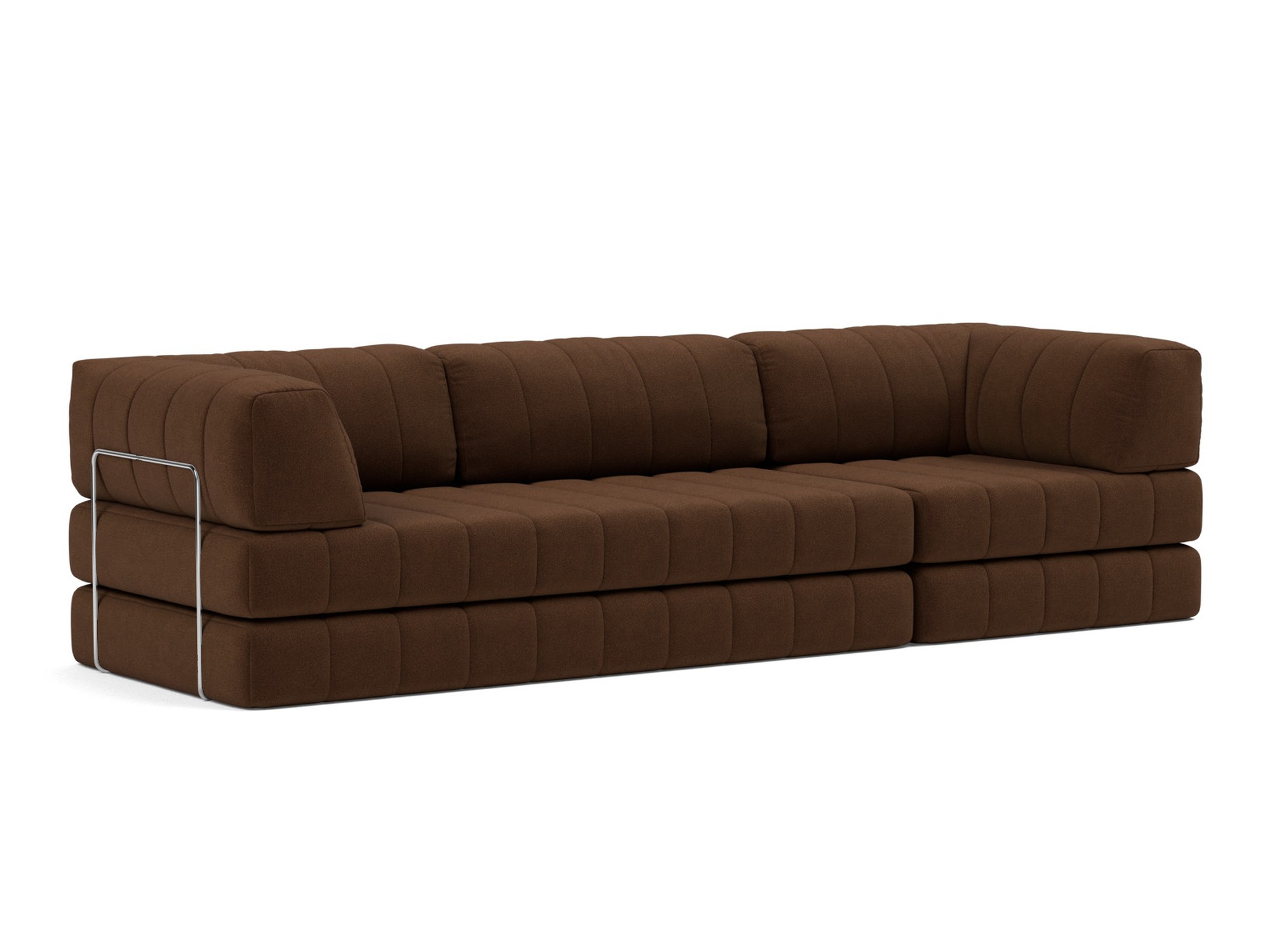 Schlafsofa CozyPad Grand mit Armlehnen Strukturierter Stoff Taura 359-Cappuccino