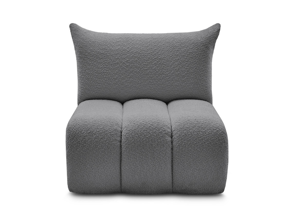Bobochic Azra Sofamodul 1-Sitzer 90 × 112 cm Bouclé-Stoff Dunkelgrau