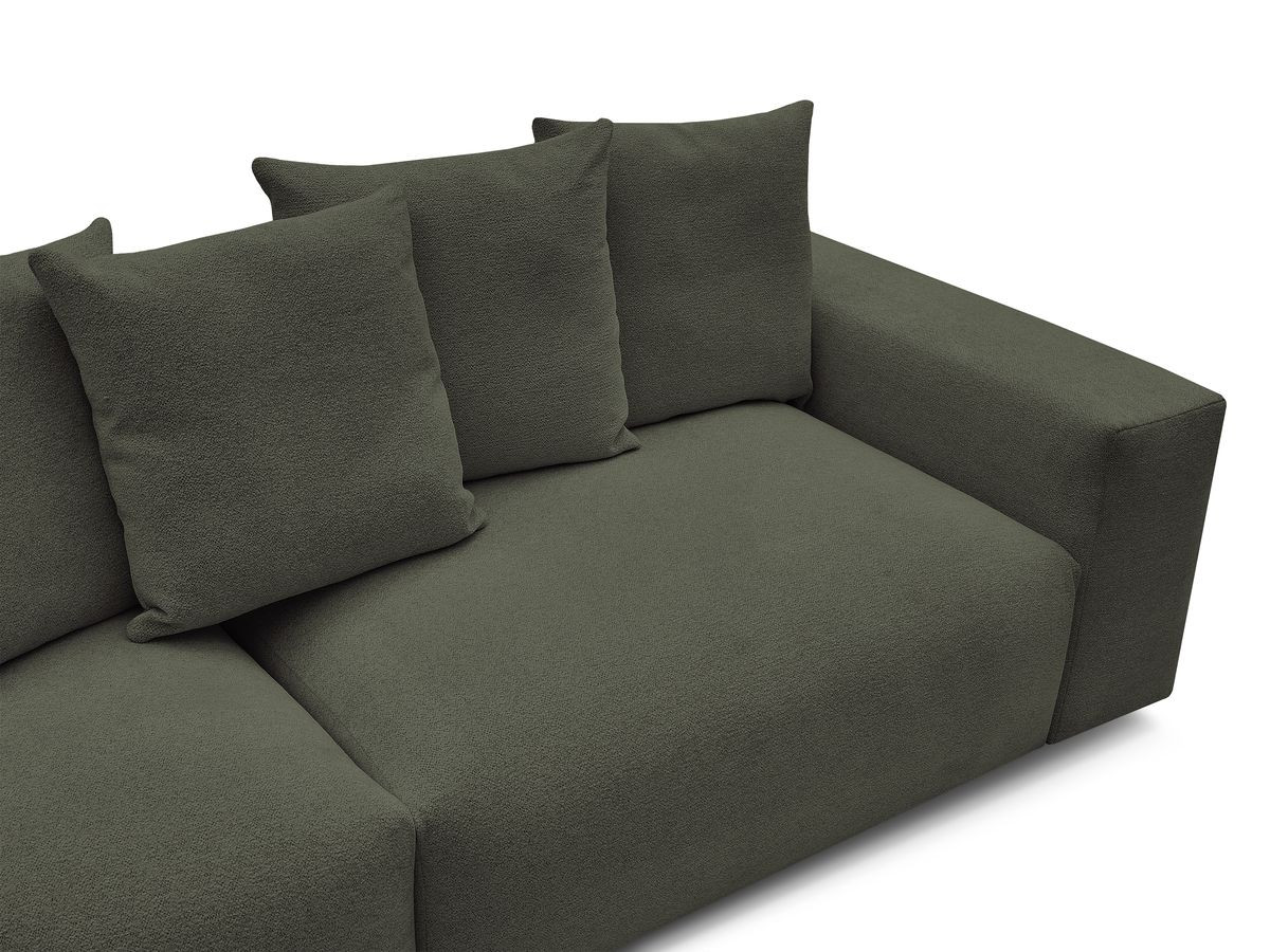 Bobochic Voltaire Sofa 4-Sitzer 320 × 124 cm Melange-Stoff Grün