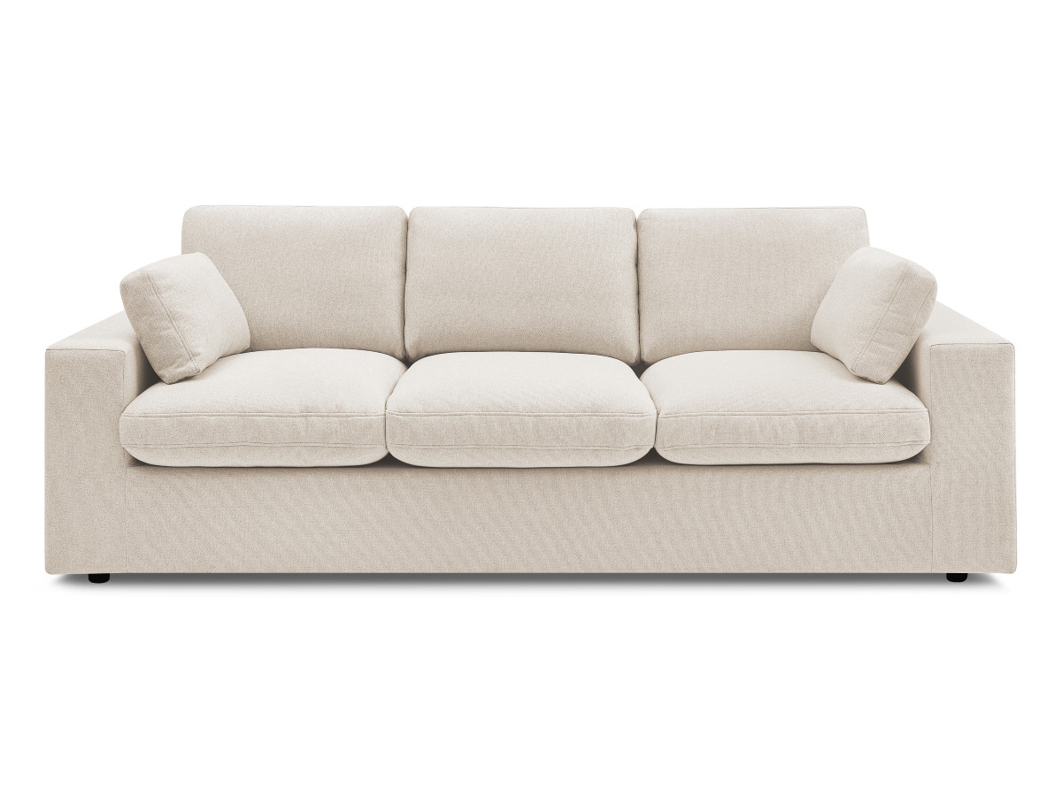 Bobochic Belair Sofa 3-Sitzer 220 × 93 cm Stoff Beige