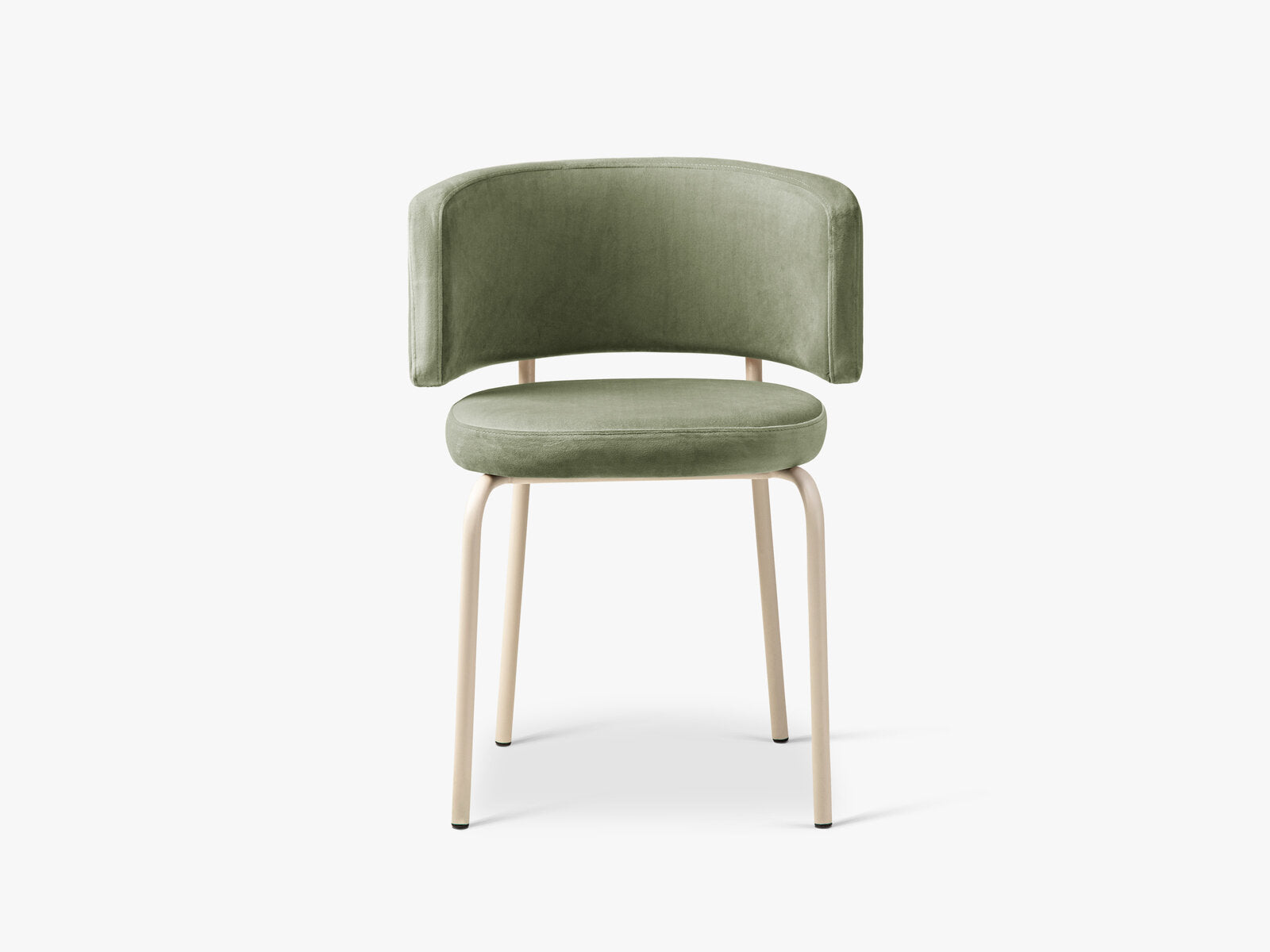Micadoni Stuhl Dora Samt Magic Velvet Grün Creme