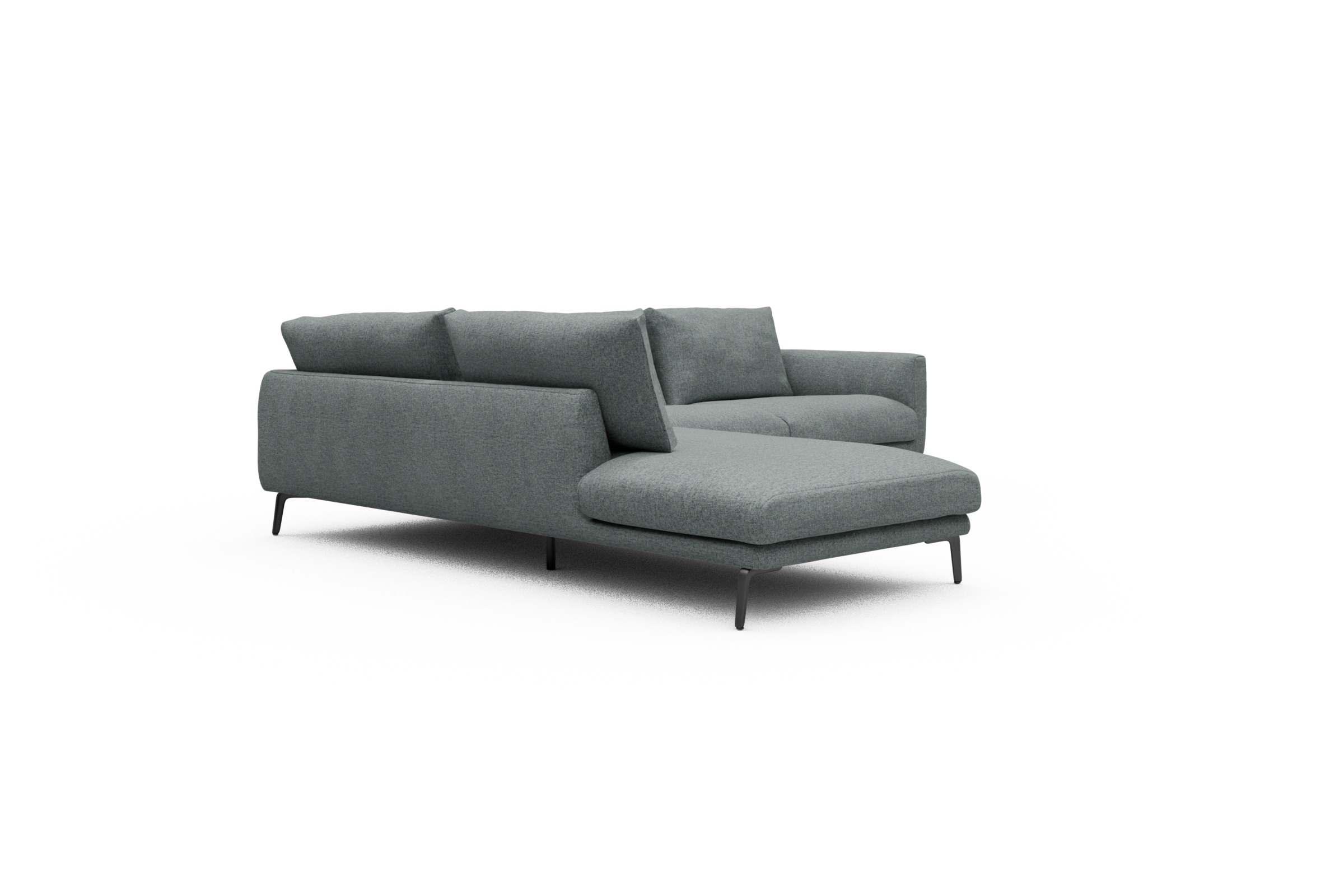 Ecksofa Karl Relax-Ecke links mit 2,5-Sitzer Casone-Light-Mixed-Green