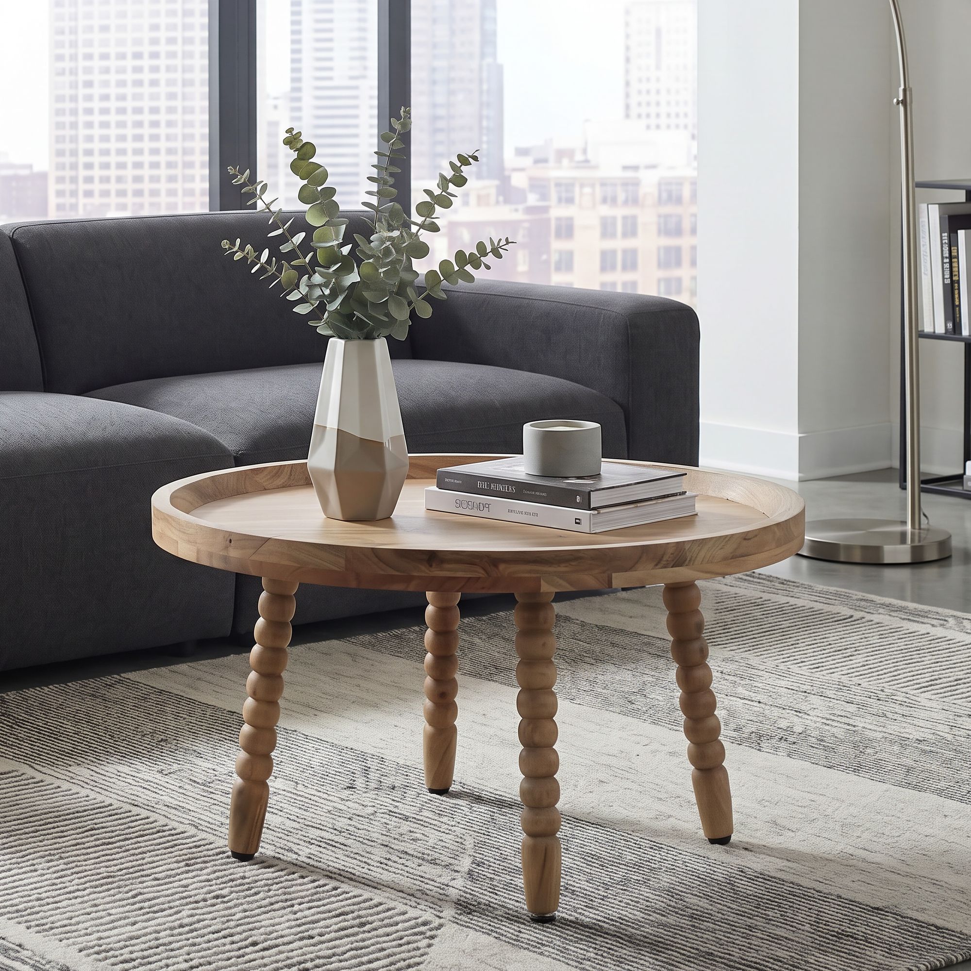 Couchtisch Vaksdal Massivholz Akazie Höhe 40 cm