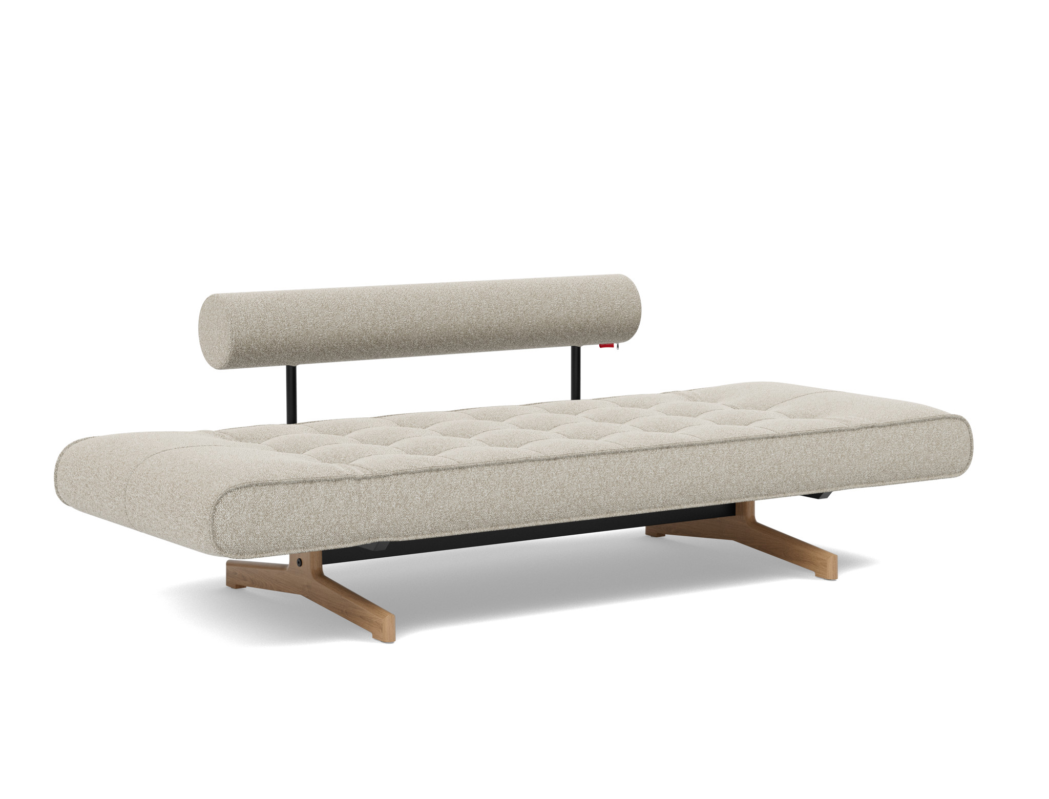Tagesbett Ghia Boucle Skandi 539-Beige Beine Eiche