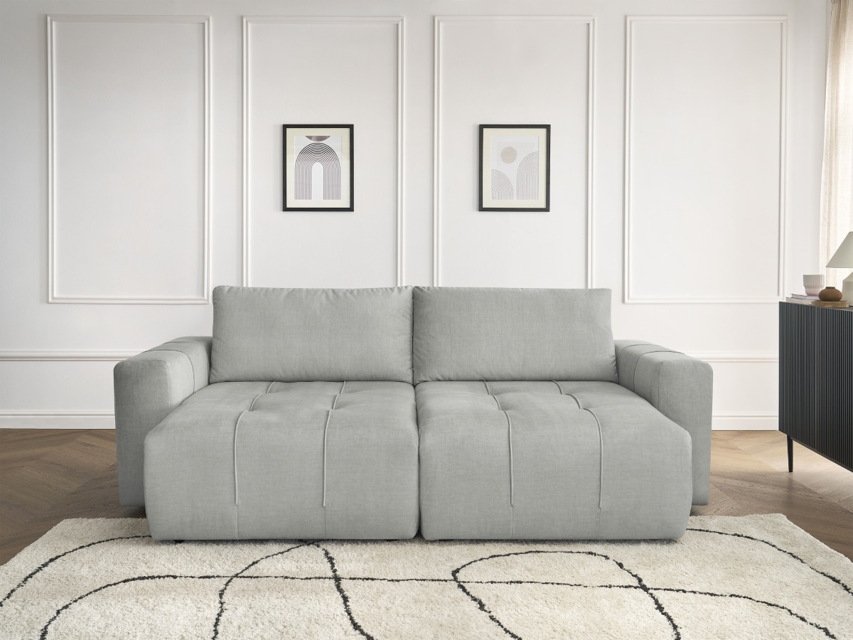 Bobochic Arsene Sofa 4-Sitzer Samt Hellgrau