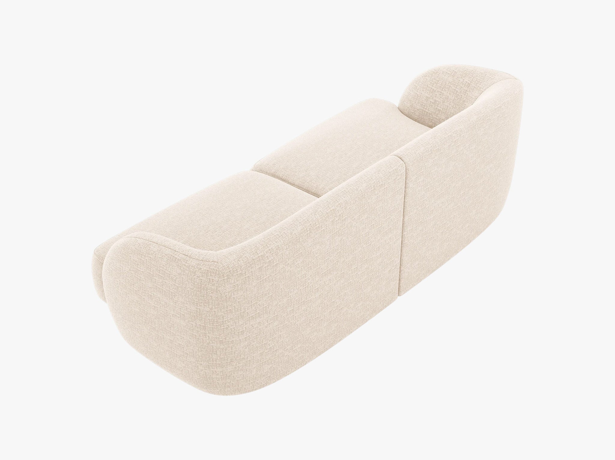 Micadoni Sofa Miley 2-Sitzer Chenille Eden Elfenbein