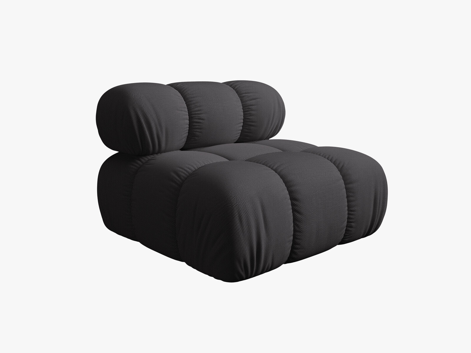 Micadoni Armloses Modul Bellis 3D-Stoff Sonic Espresso