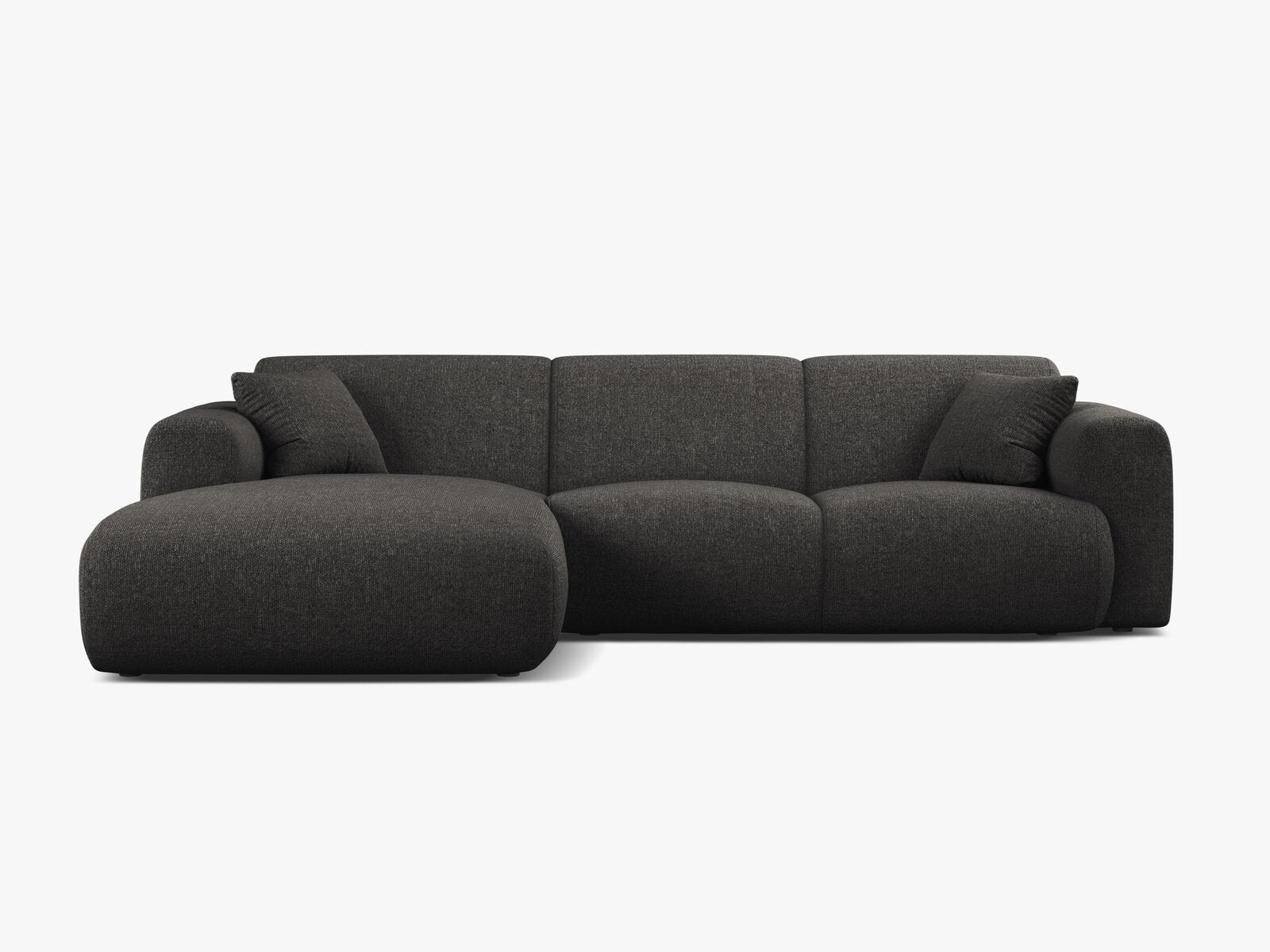 Micadoni Ecksofa Molino 4-Sitzer Links Chenille Eden Anthrazit