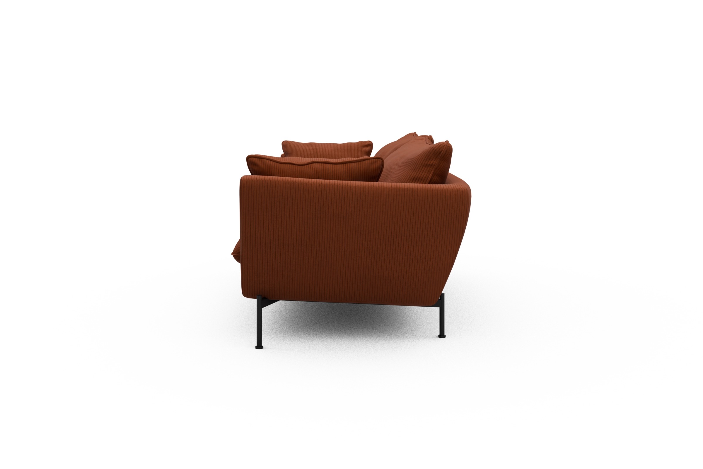 Sofa Anton PREMIUM 2-Sitzer Corduroy-Burnt-Orange