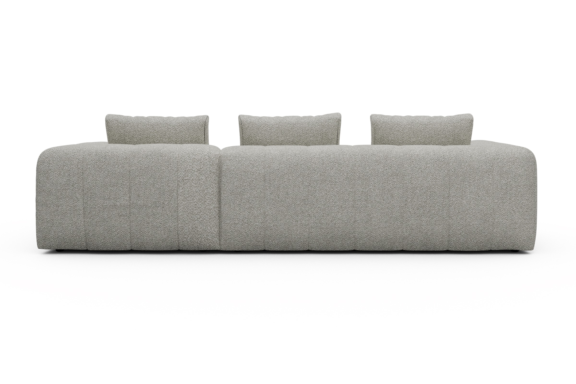 Ecksofa Hugo 2,5-Sitzer Armlehne links mit Chaiselongue Vanora-Warm-Sand
