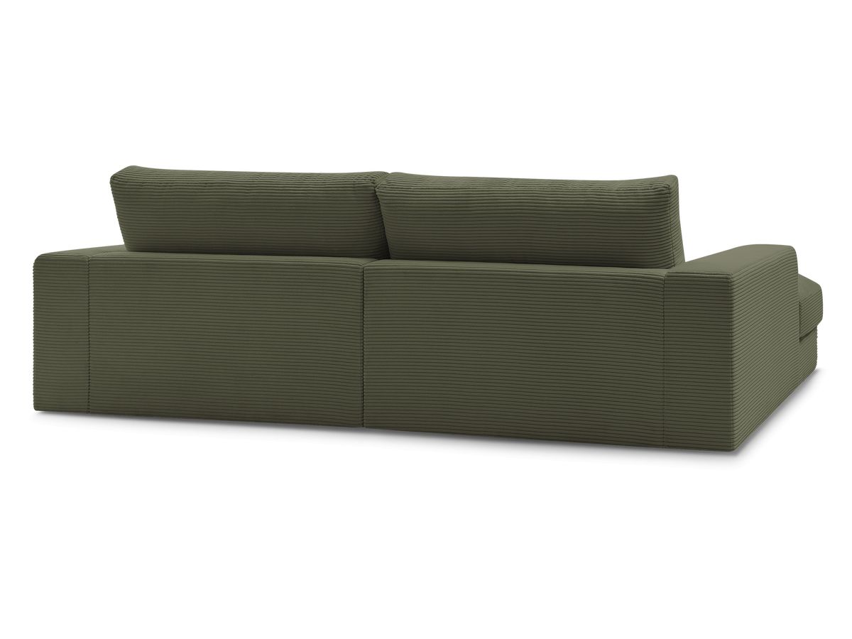 Bobochic Leonard Ecksofa 274 × 159 cm Cordsamt Hellgrün Ecke rechts