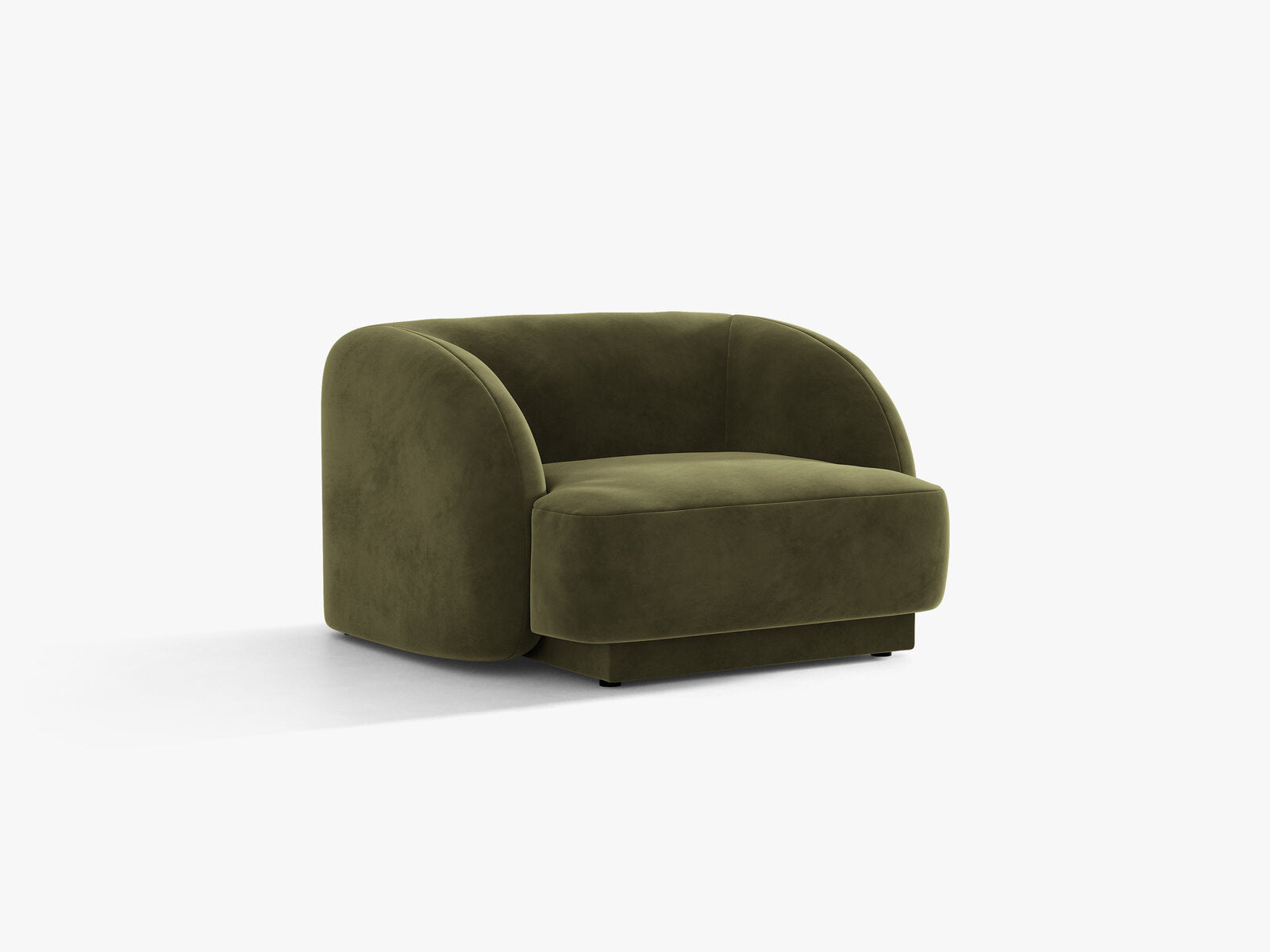 Micadoni Sessel Miley 1-Sitzer Samt Bluvel Grün