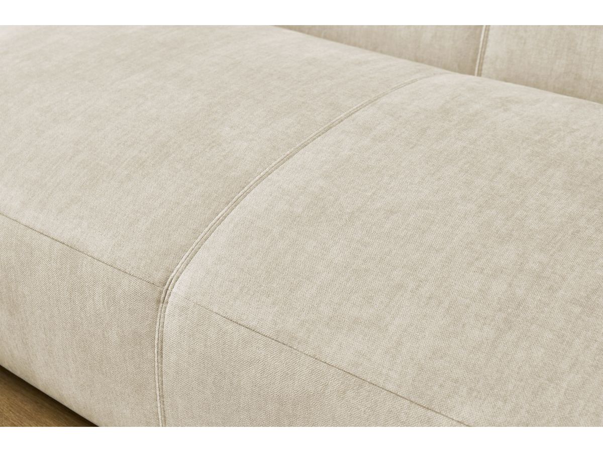 Bobochic Lavena Wohnlandschaft 359 × 220 cm Samt Beige Ecke rechts