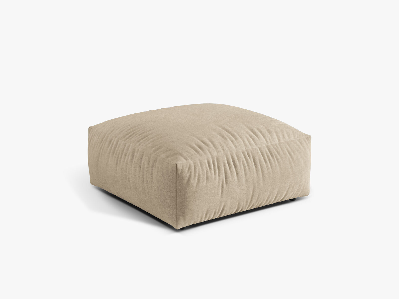 Micadoni Hocker Martina Groß 1-Sitzer Samt Vogue Helles Beige