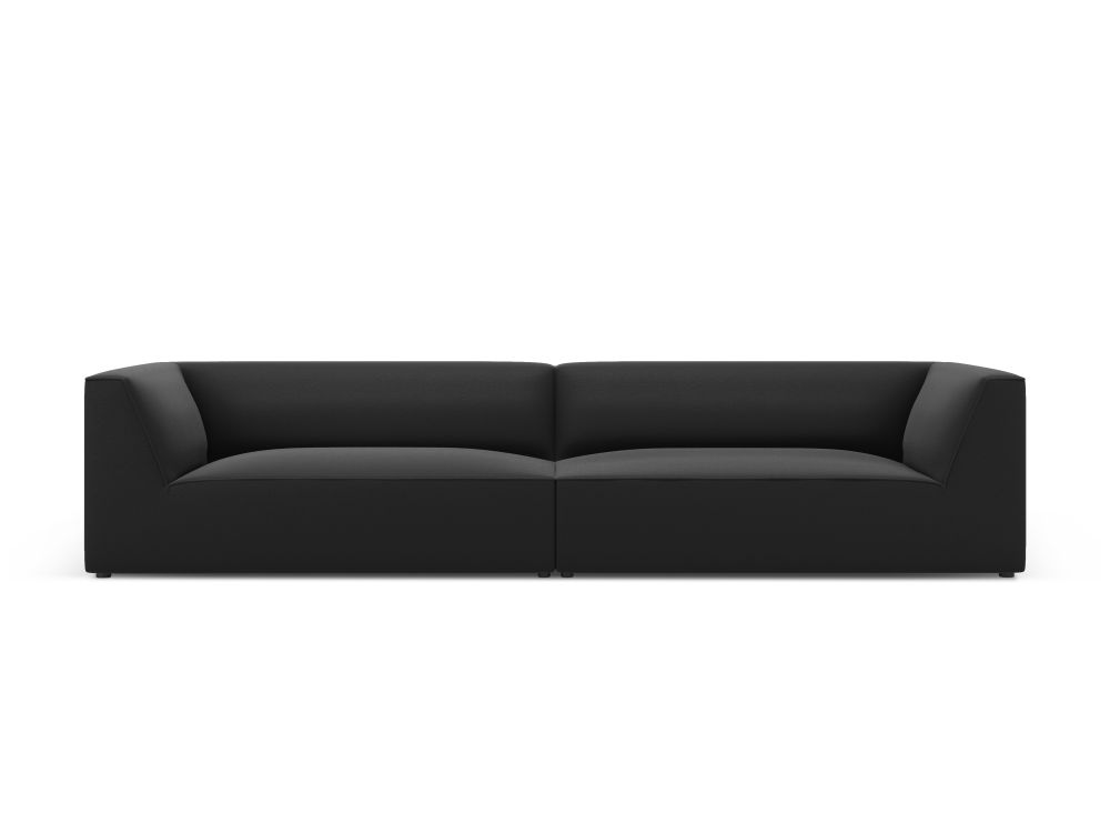 Cosmopolitan Design Sofa Siena 4-Sitzer Kunstleder Pacifico Schwarz