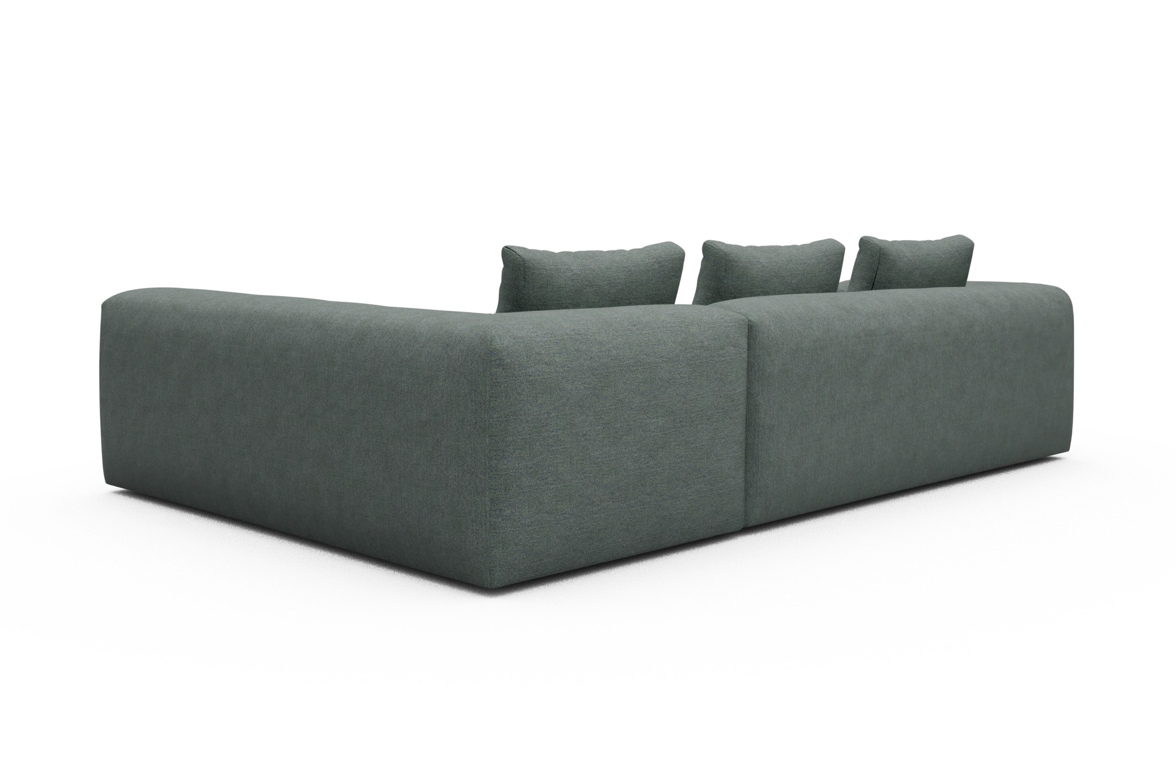 Ecksofa Fred 2x 2,5-Sitzer rechts offen Carreno-Ice-Blue