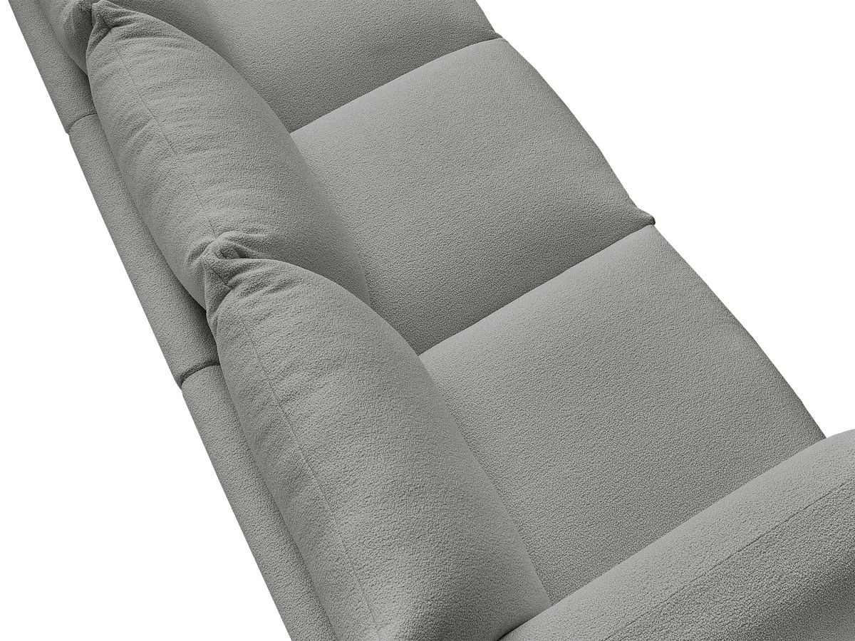 Bobochic Ernest Sofa 3-Sitzer 266 × 106 cm Bouclé-Stoff Dunkelgrau
