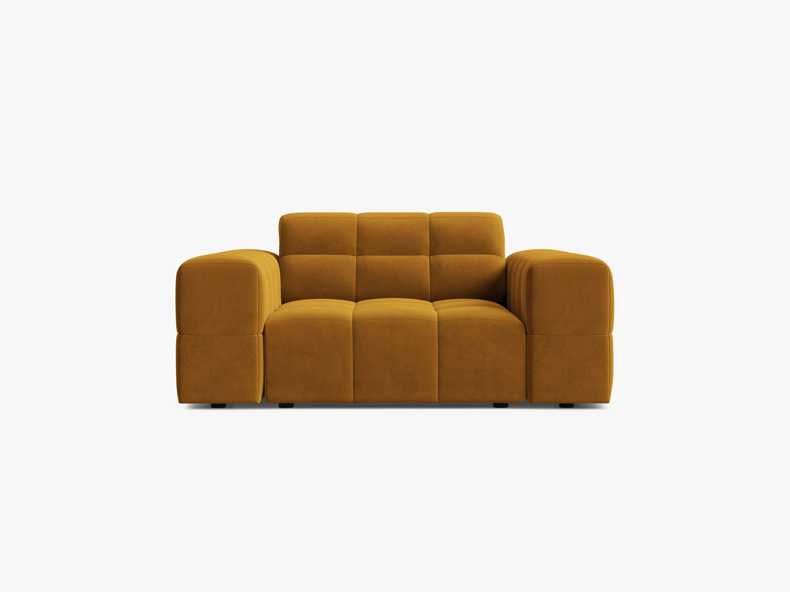 Micadoni Sessel Jennifer 1-Sitzer Samt Bluvel Gelb