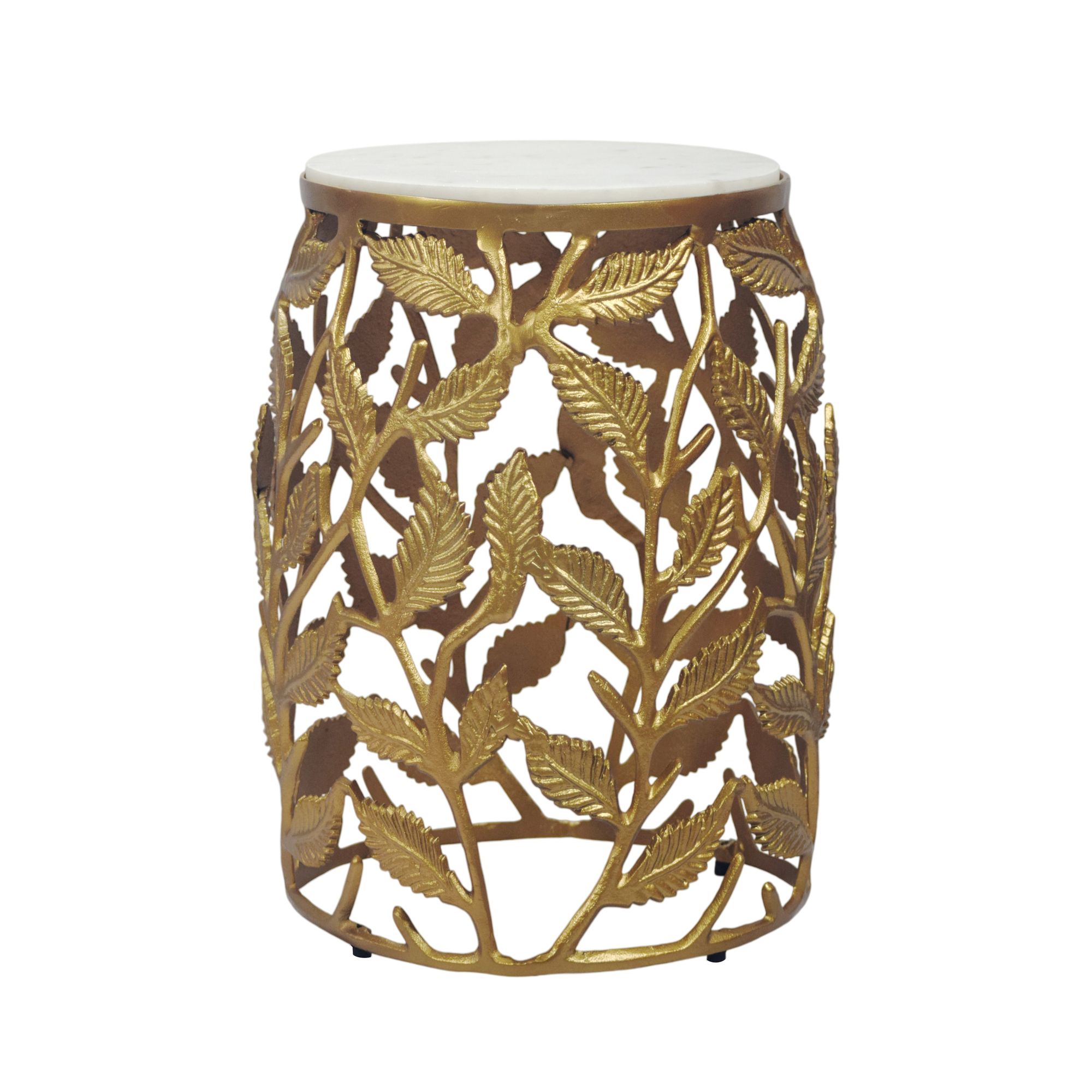 Beistelltisch Sortland Marmor Gold Ø 40 × H 46 cm