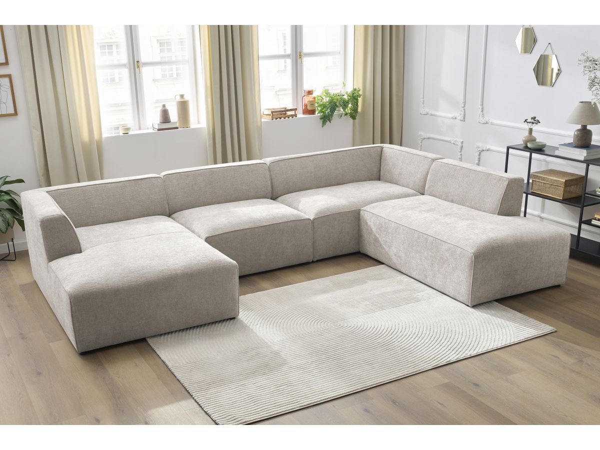Bobochic Megeve Wohnlandschaft Strukturstoff Beige Ecke links