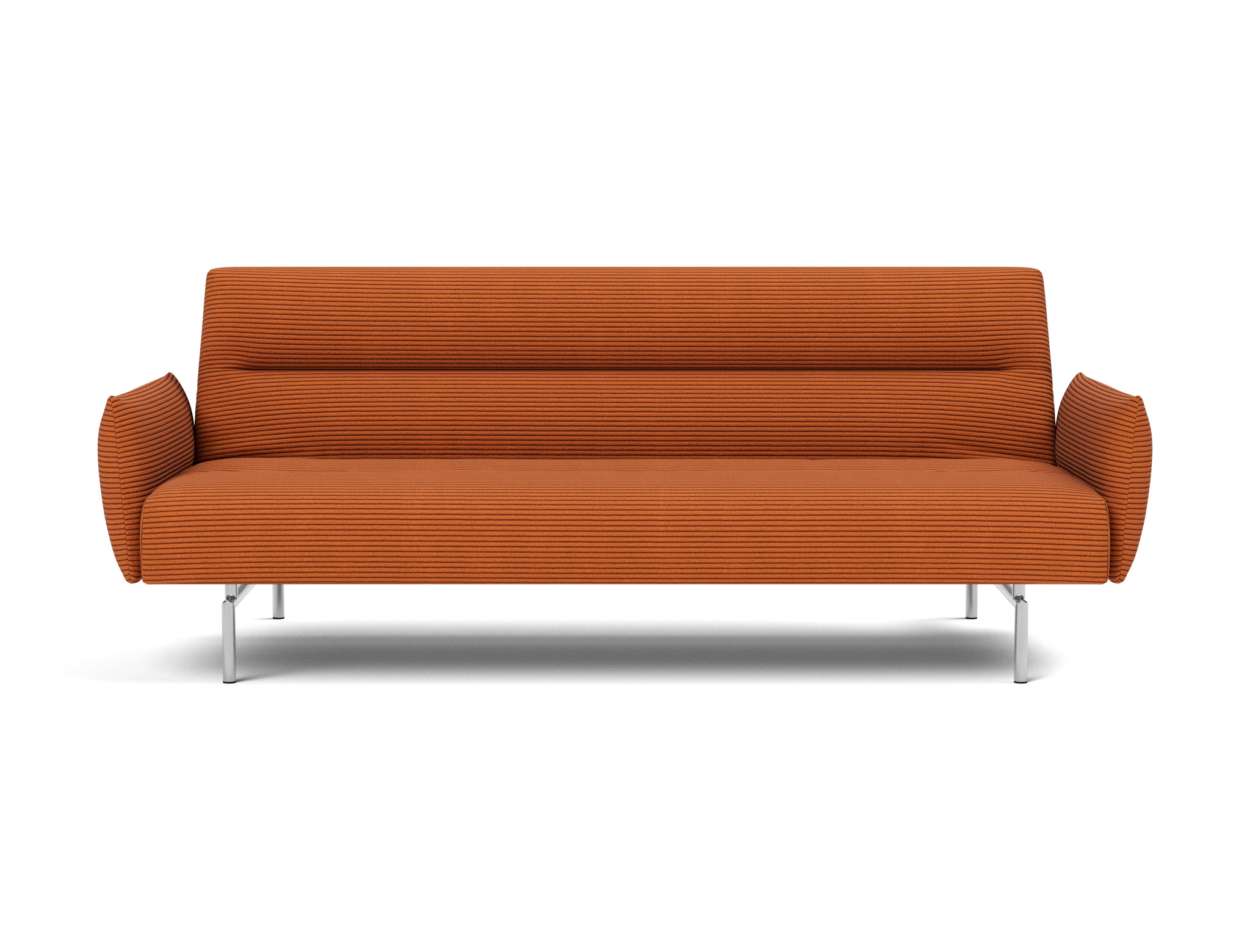 Schlafsofa Jillis mit Armlehnen Kord Corduroy 595-Burnt-Orange